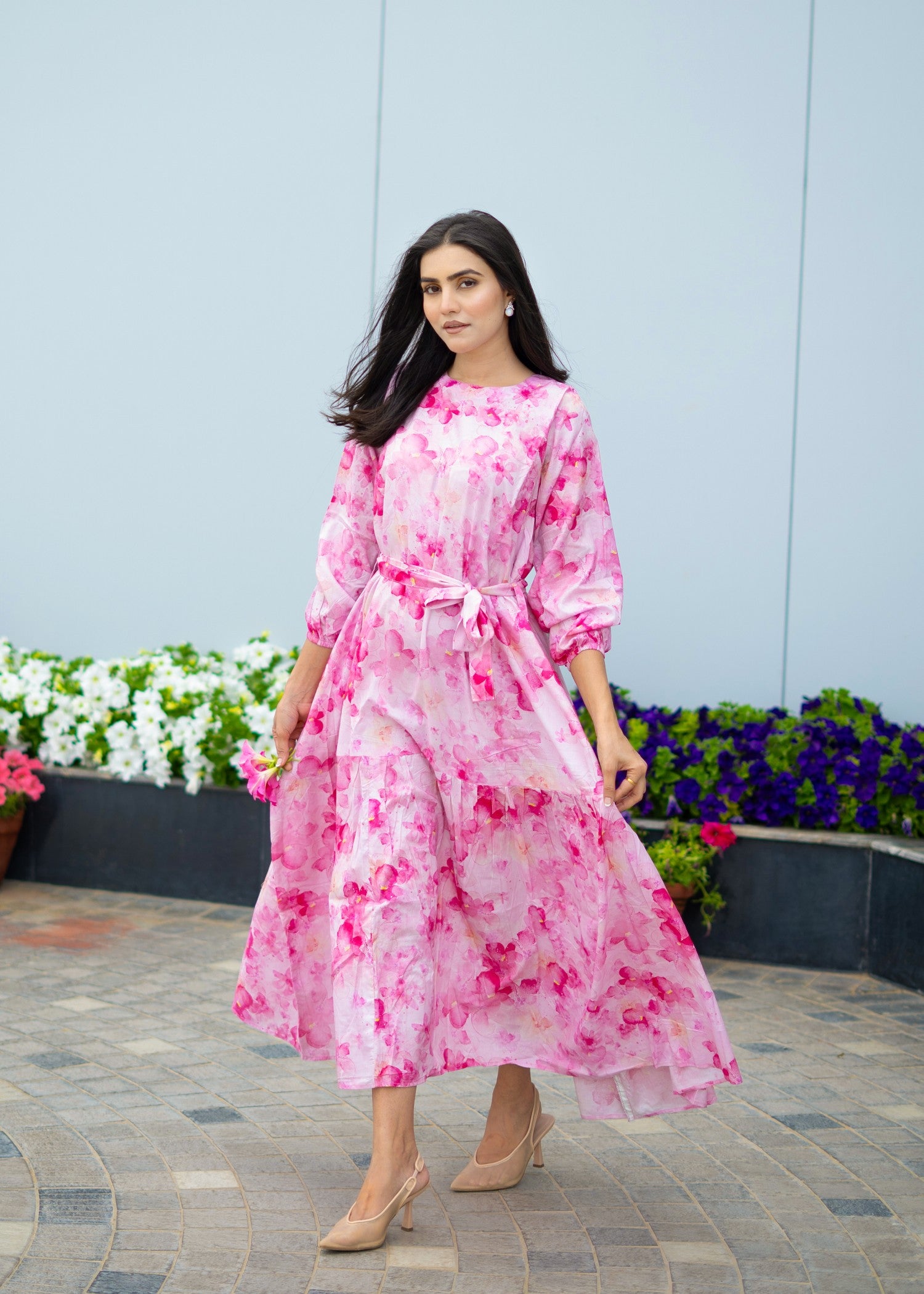 pure cotton Dress in Pink