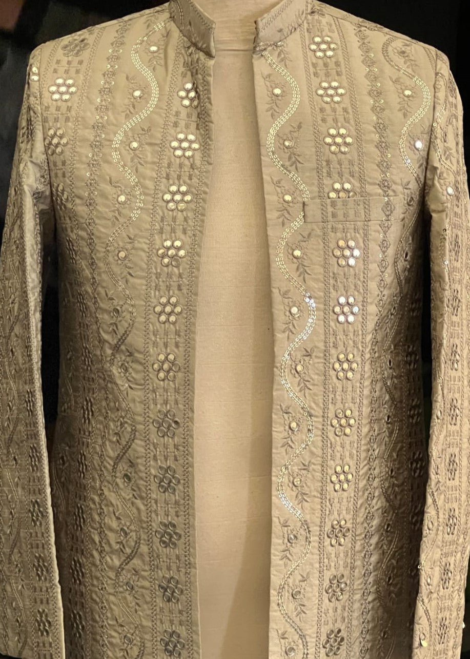 silk Prince Coat in Ash grey