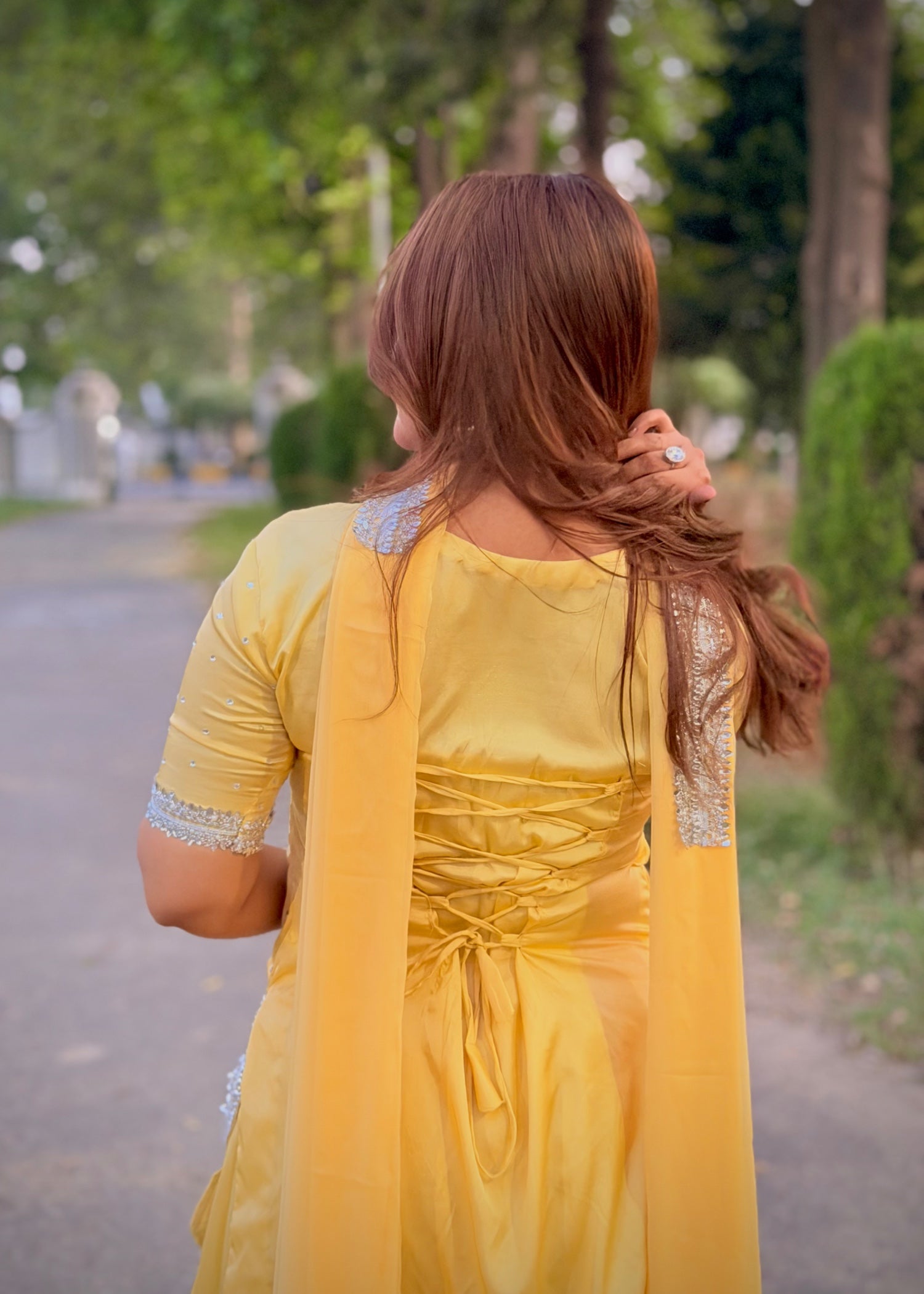 pure silk Sharara in Butter