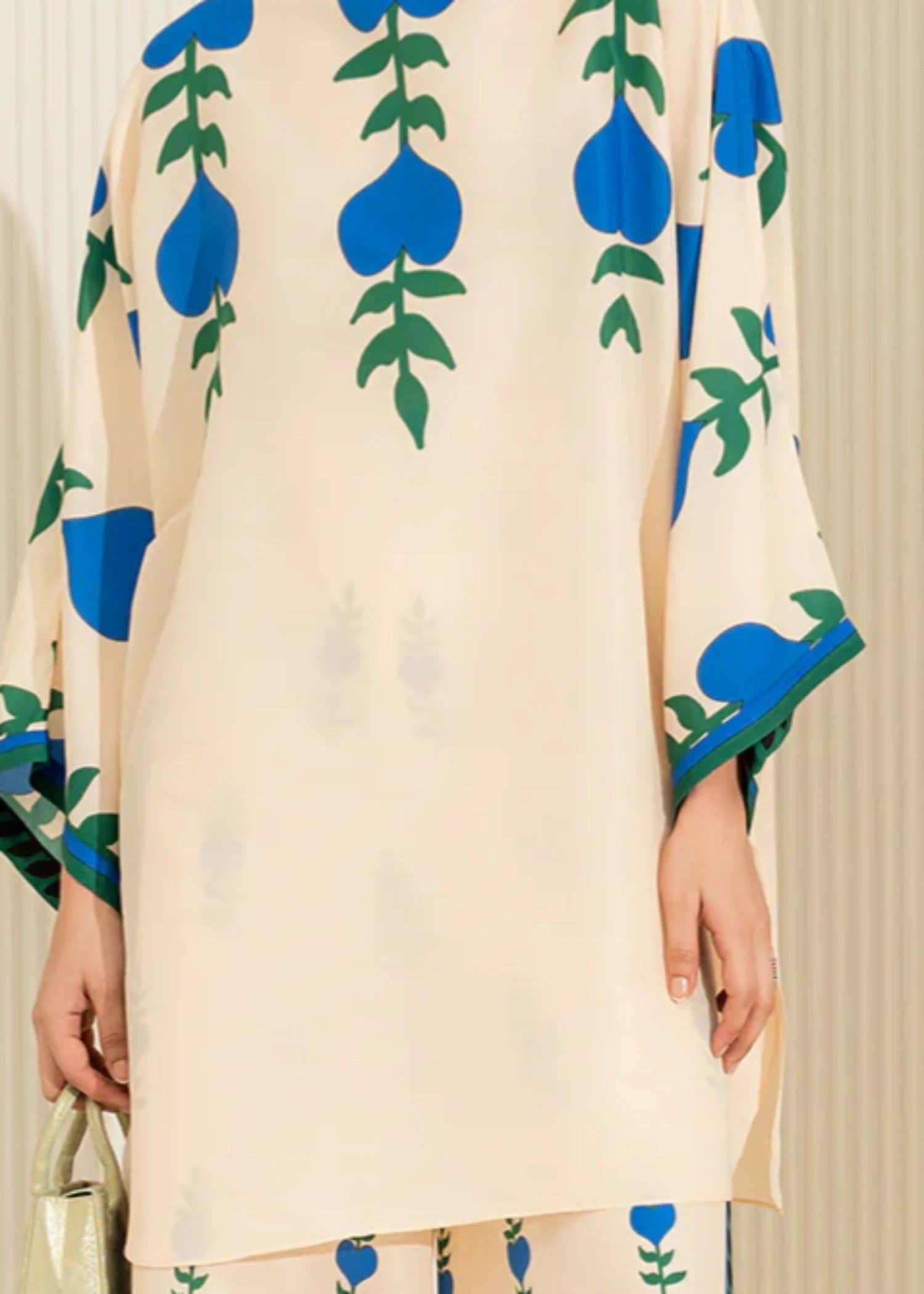 crepe Kurti in Cream