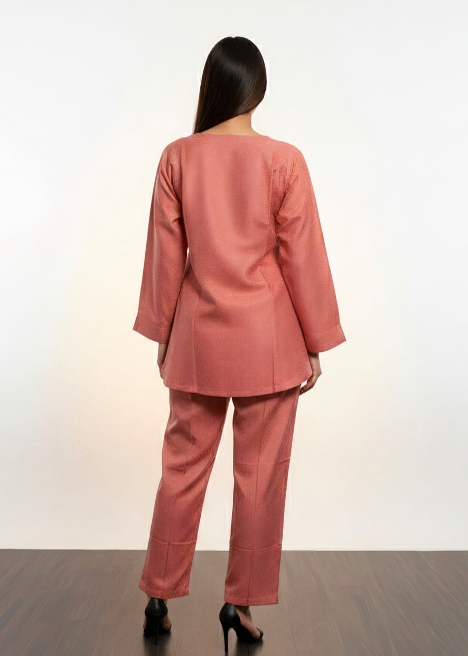 cotton Kurta Set in Salmon pink