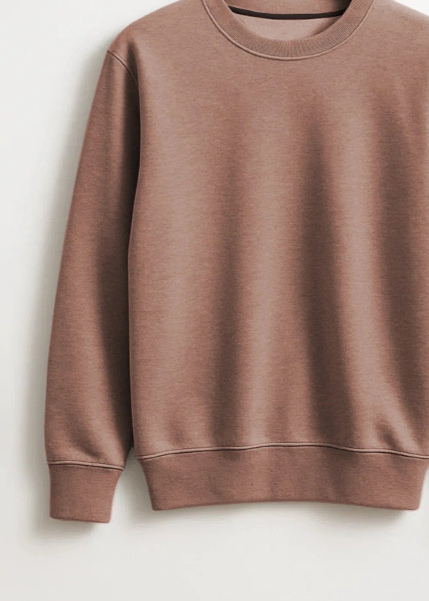 fleece Sweatshirt in Sand brown