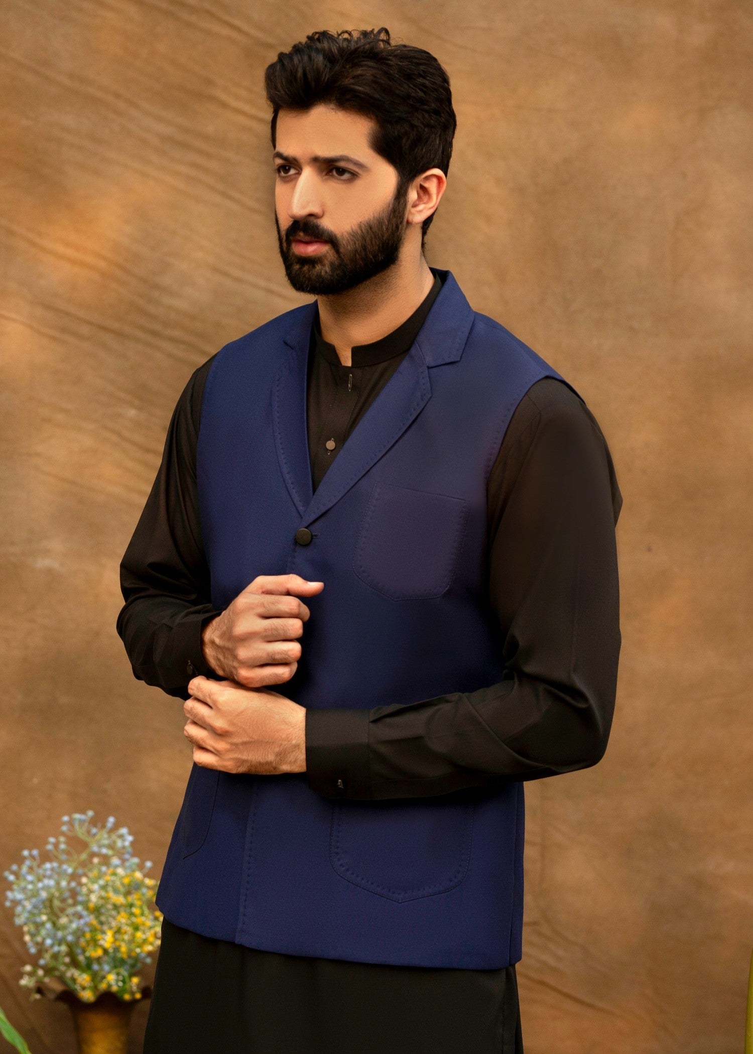 suiting Waistcoat in Navy blue by Eminence