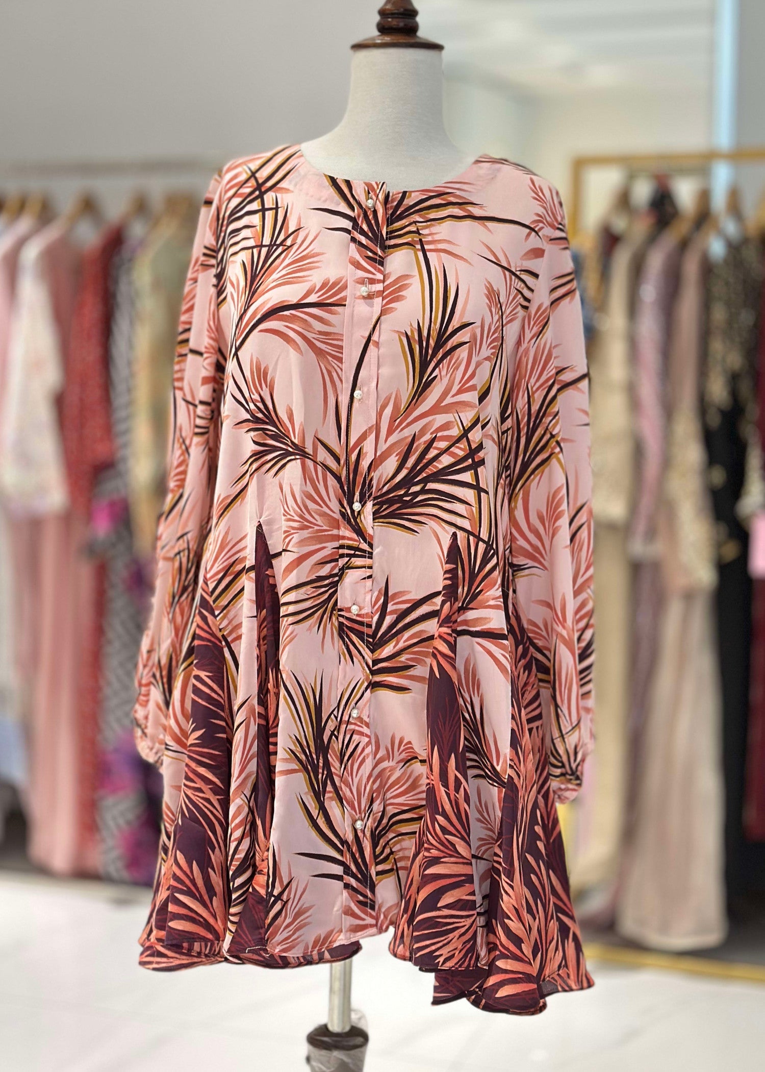georgette Top in Blush pink