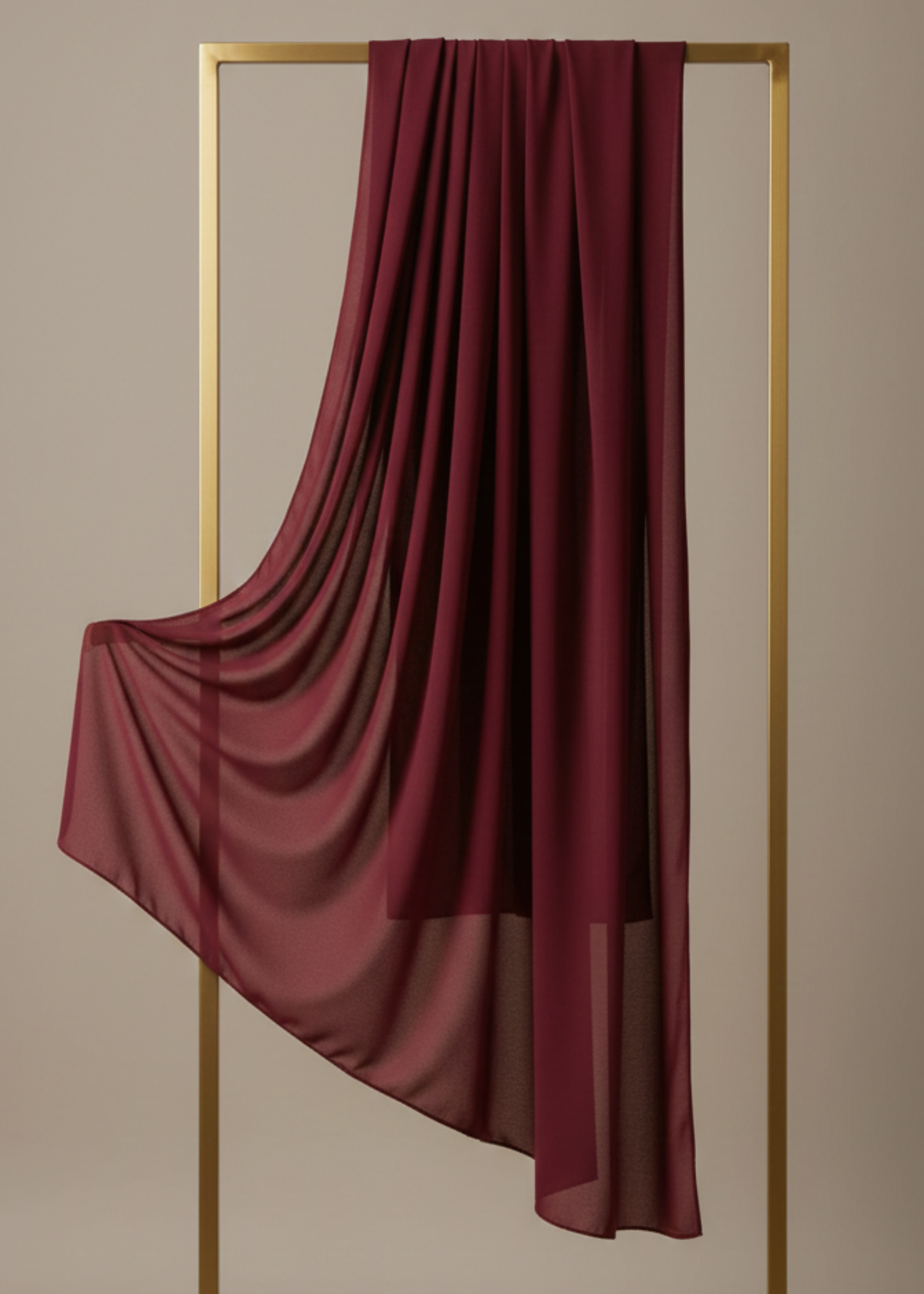 chiffon Hijab in Maroon