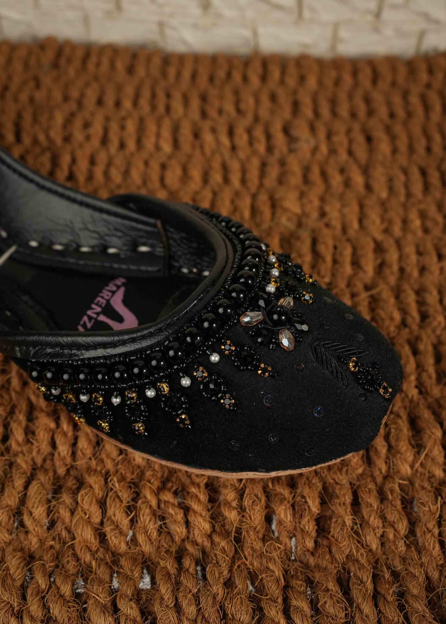 Khussa in Black by - High Quality Women Khussa MIJ5666