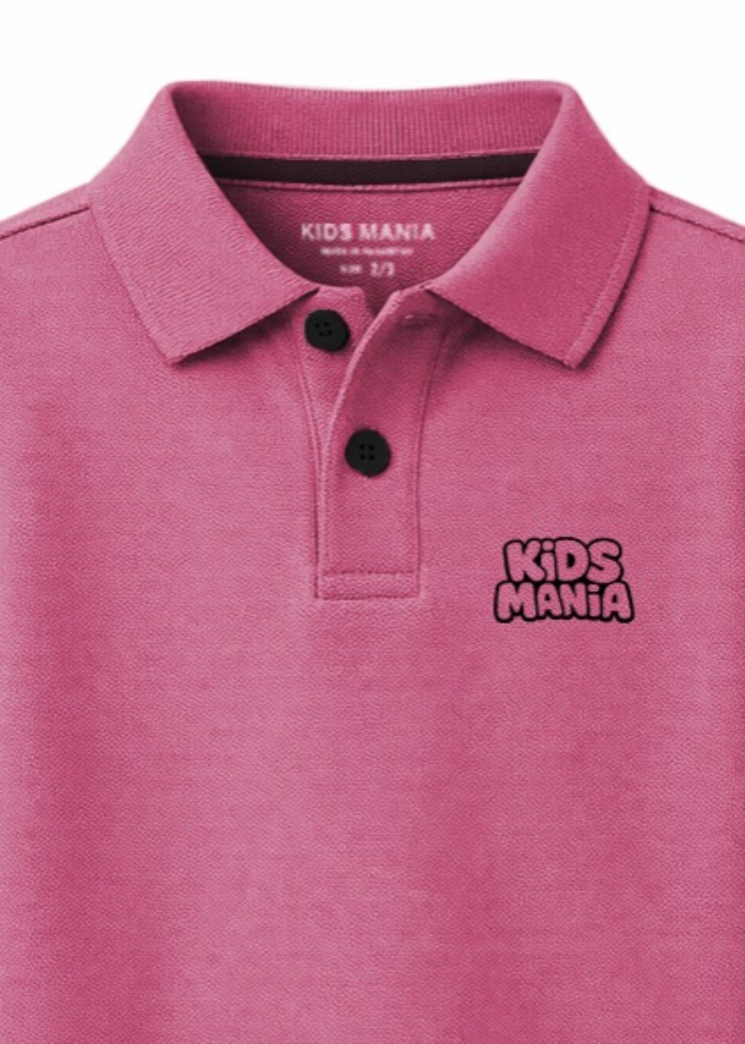 cotton Polo Shirt in Rose pink, pink