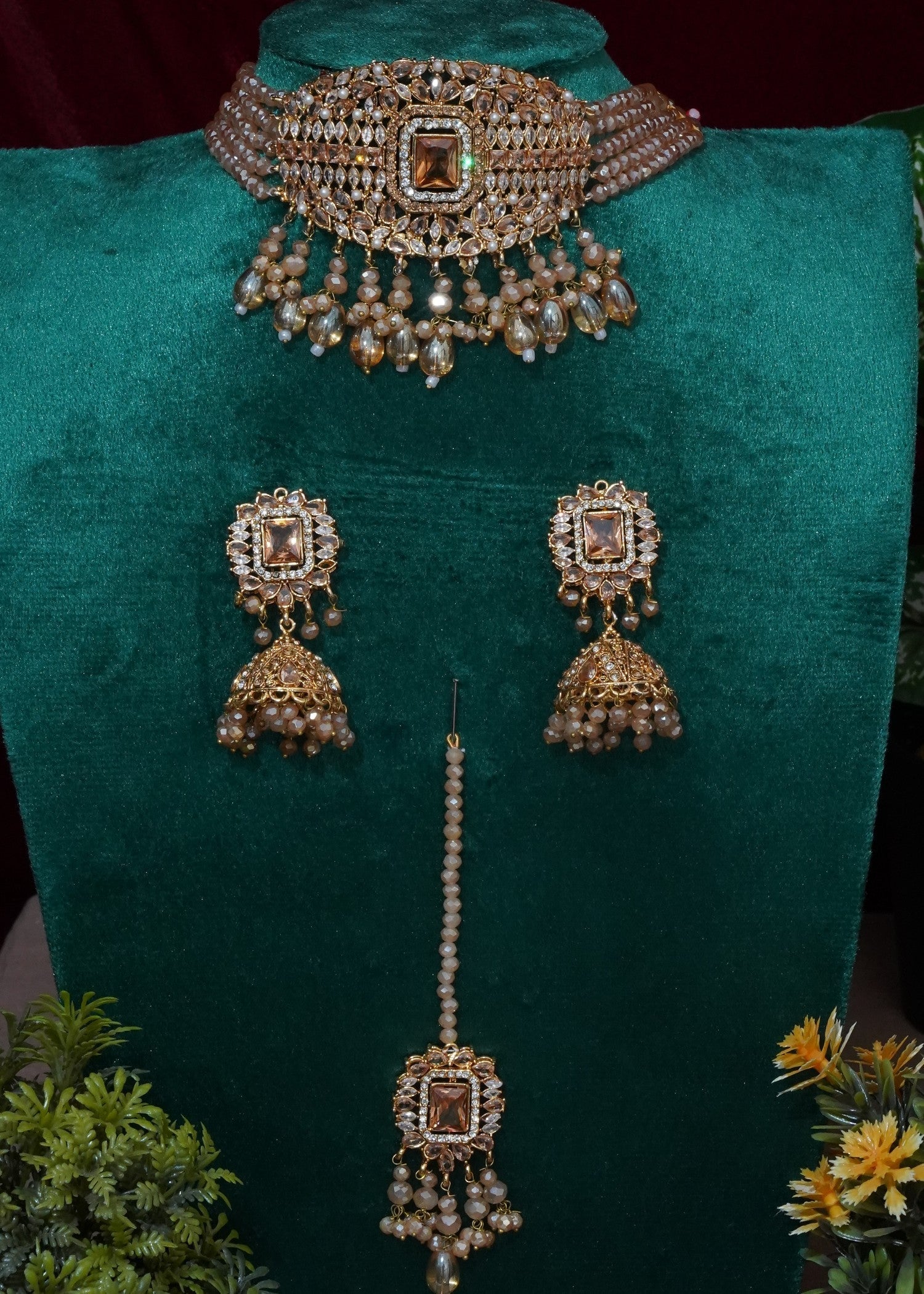 Choker in Camel brown Color by - Trendy Women Choker IYE8316