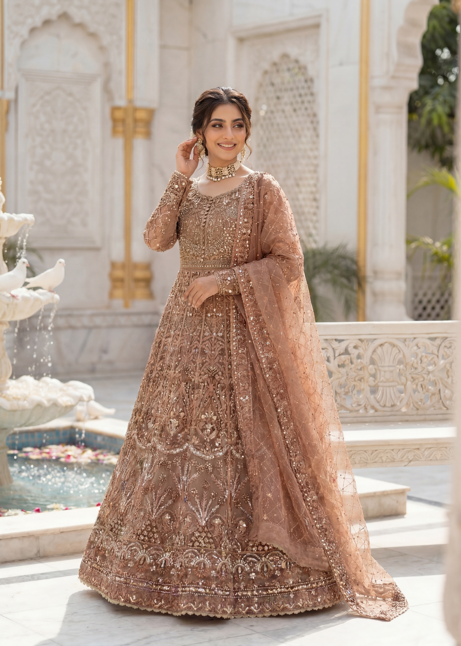net Pishwas in Earth brown