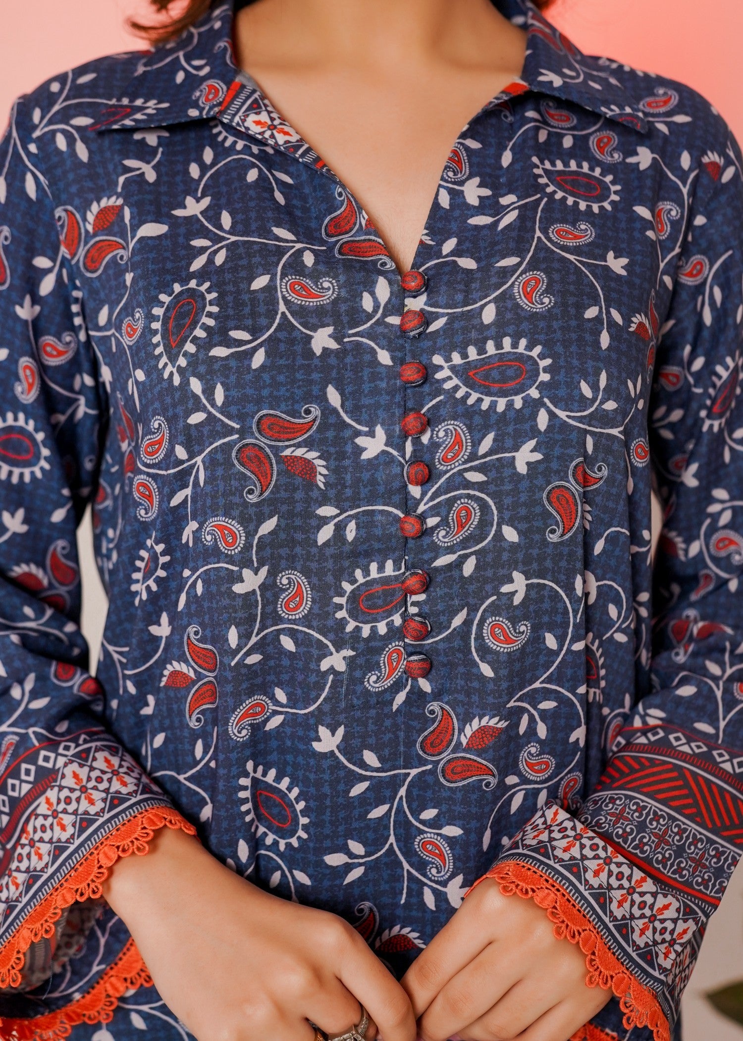 linen Kurta Set in Indigo