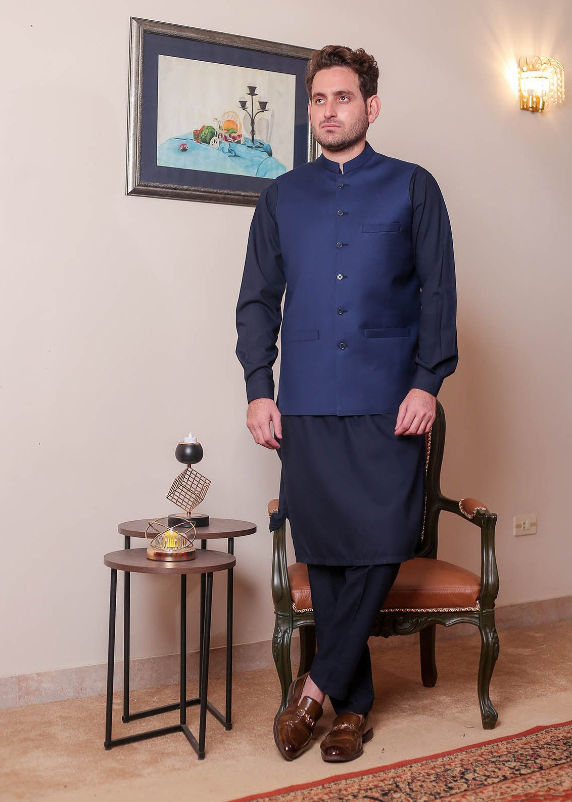 suiting Waistcoat in Royal blue