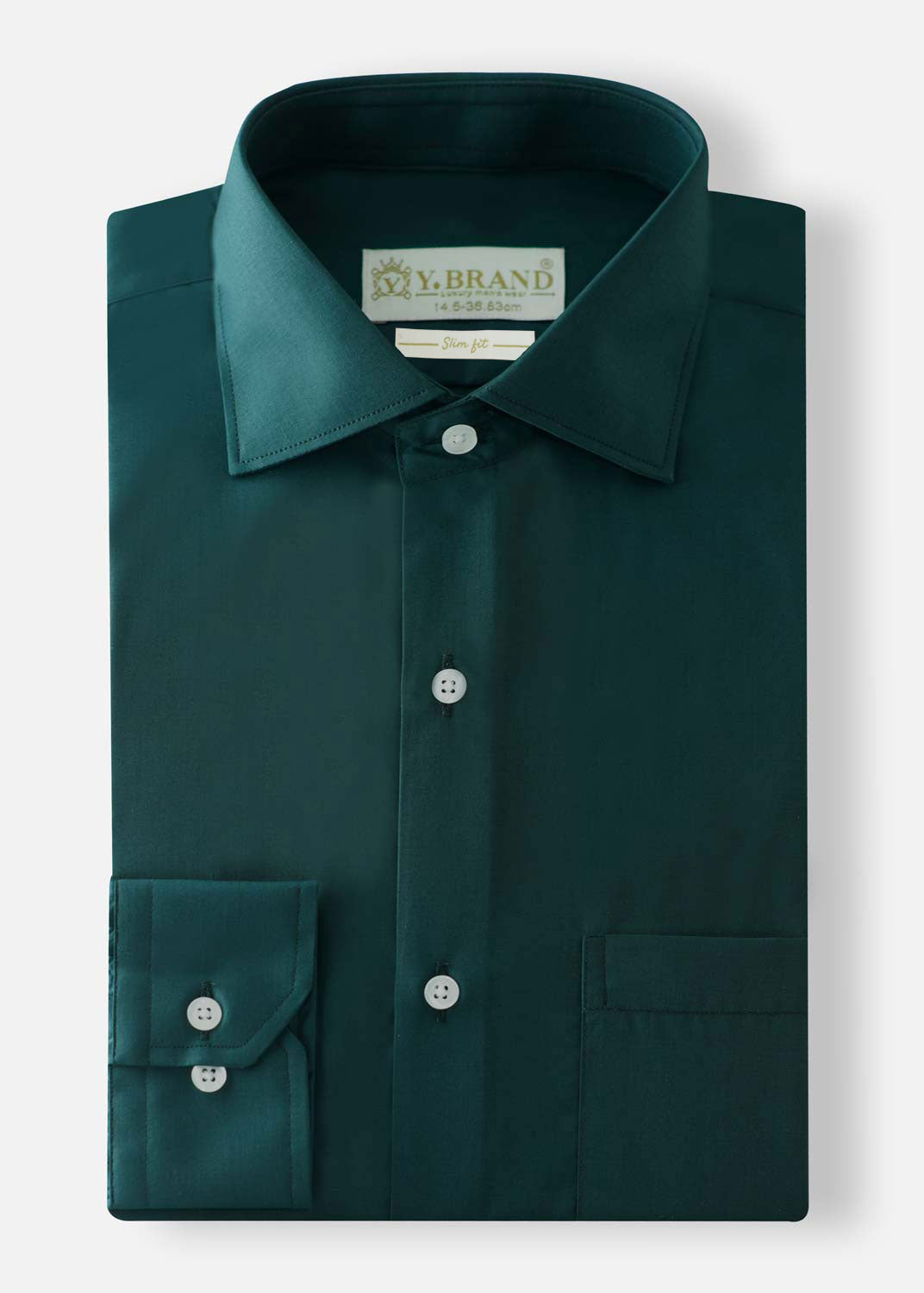 cotton Formal Shirt in Dark green