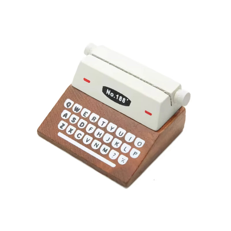 Vintage Typewriter Wooden Memo Holder - view 2