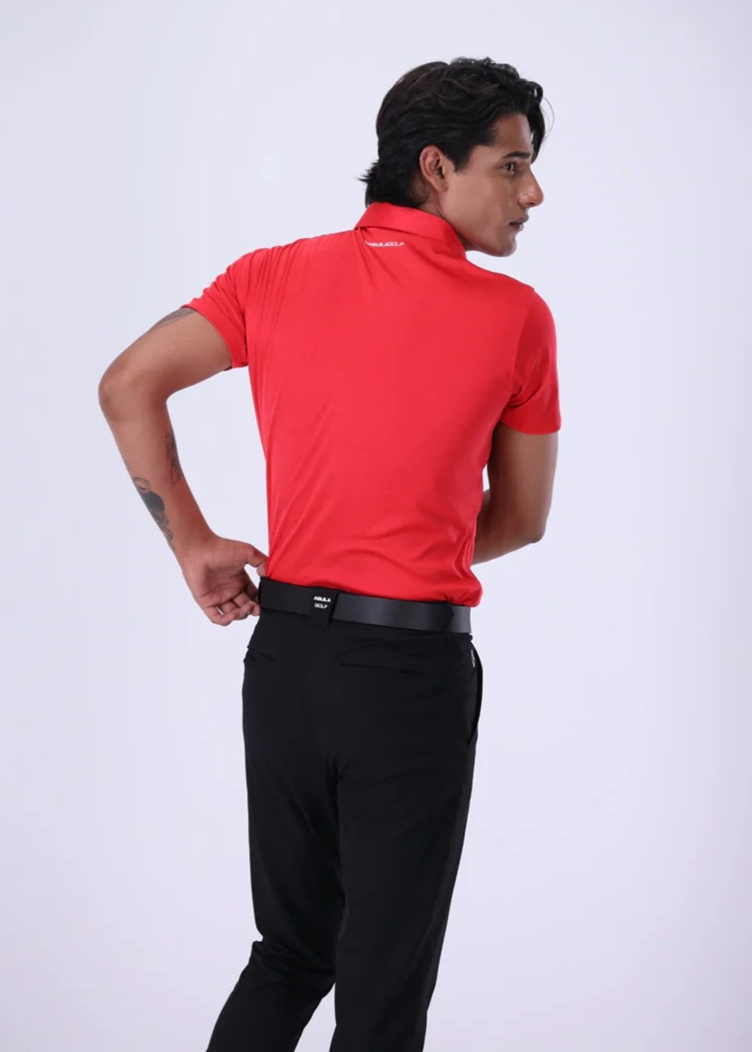 microfiber polyester Polo Shirt in Red