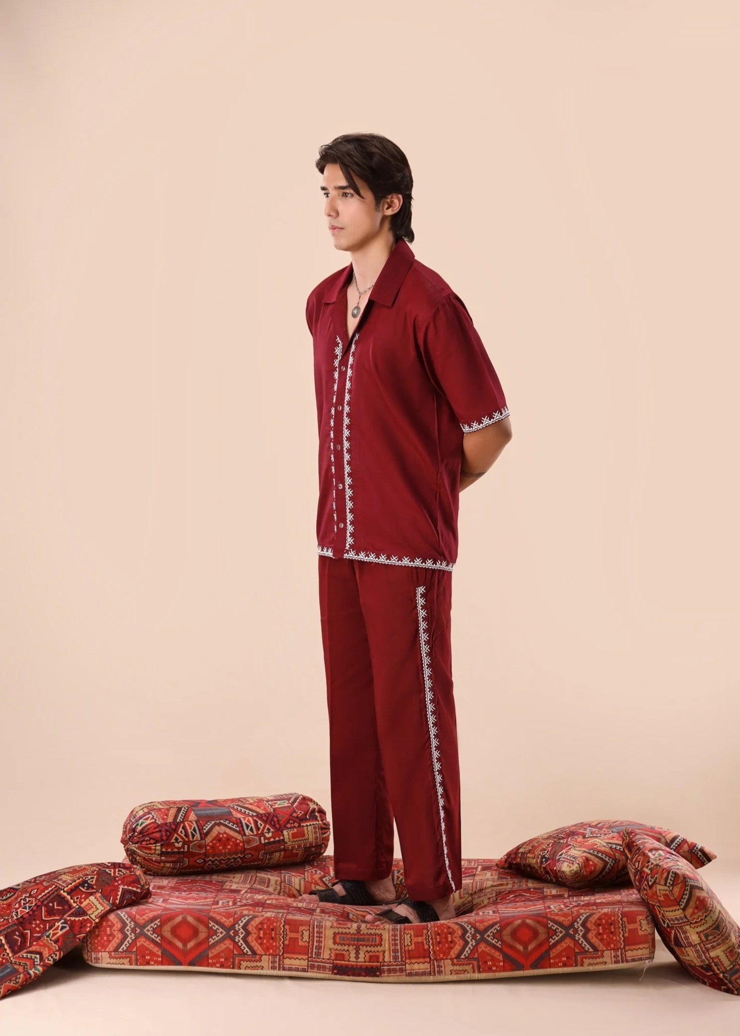 Co ord Set in Maroon