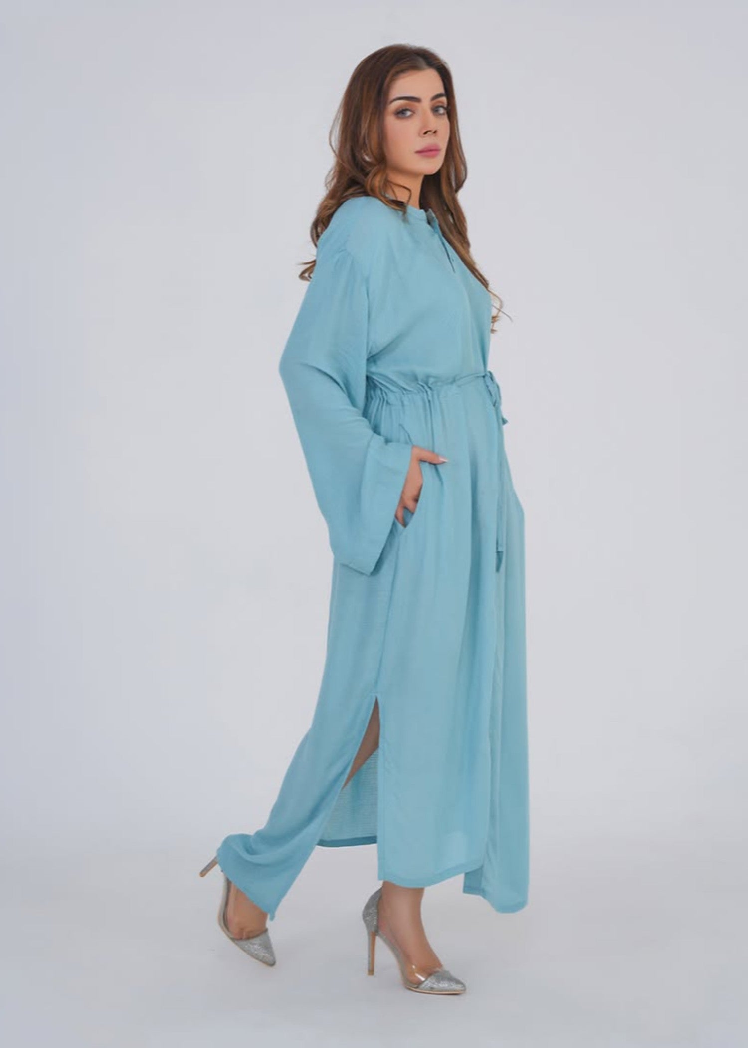 chiffon Dress in Sky
