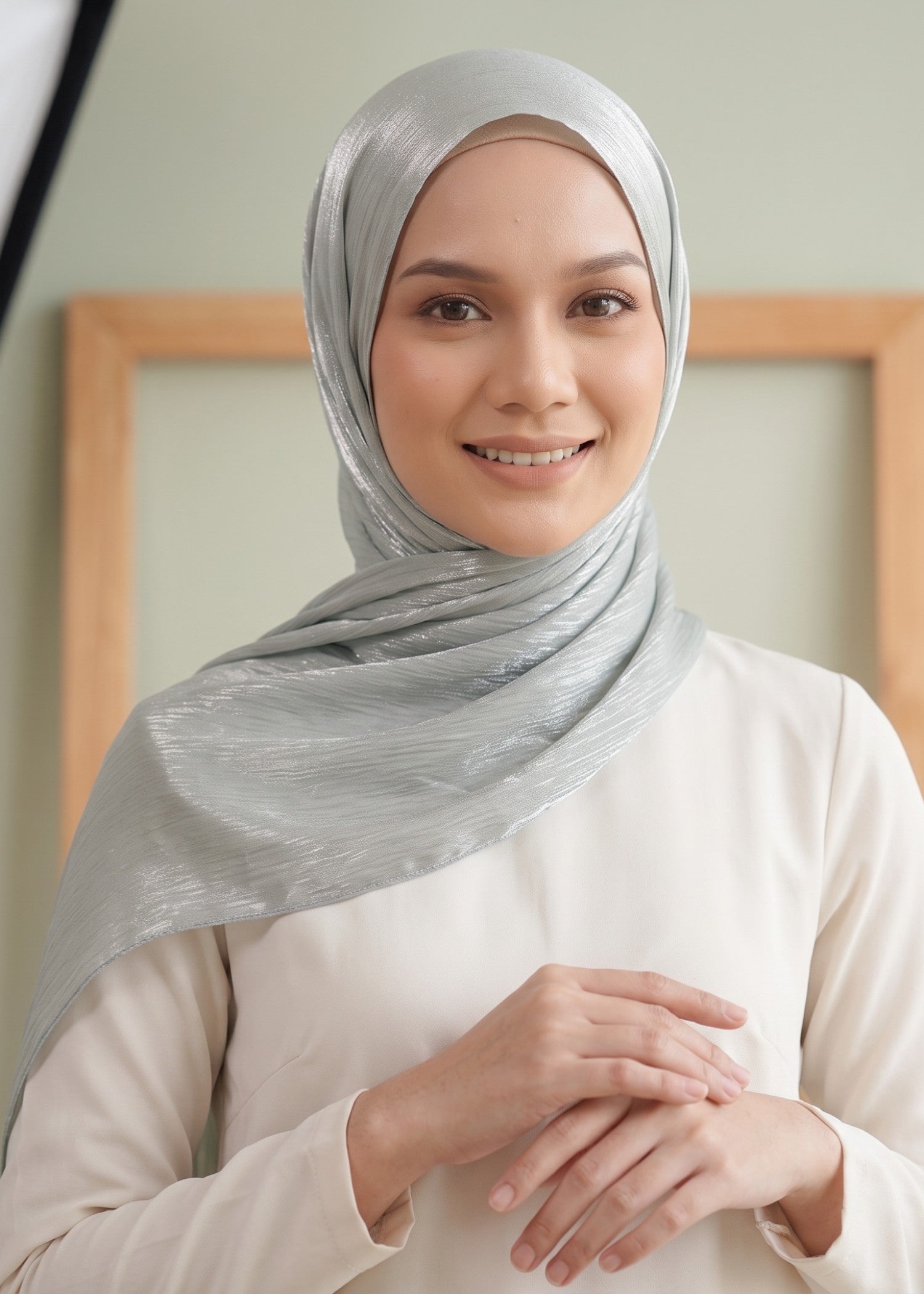 organza Hijab in Ash grey