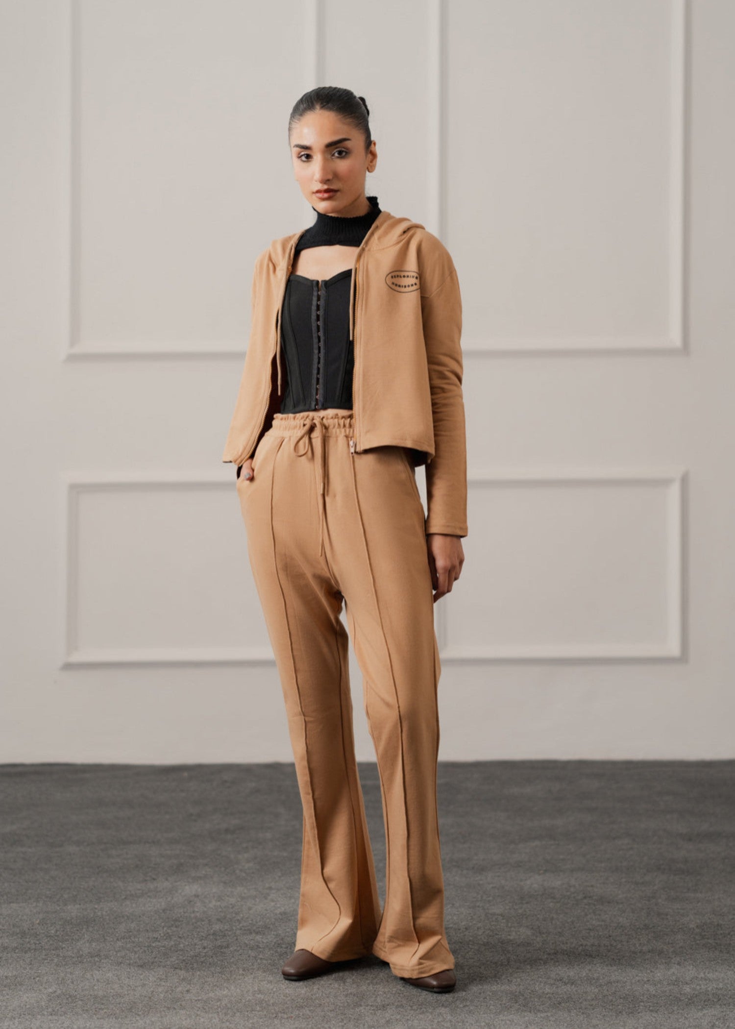polycotton Trousers in Beige