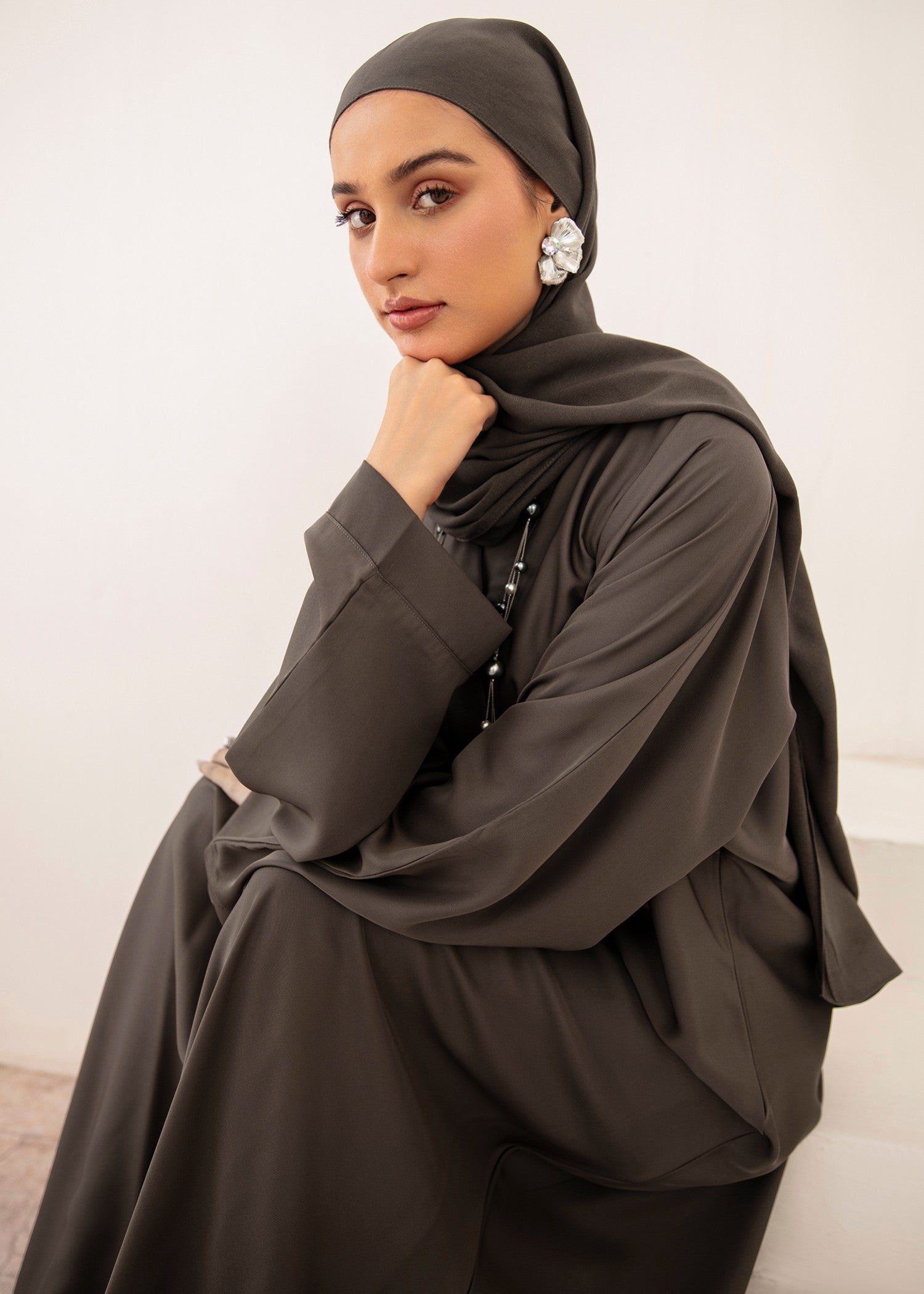 nidha Abaya in Ebony