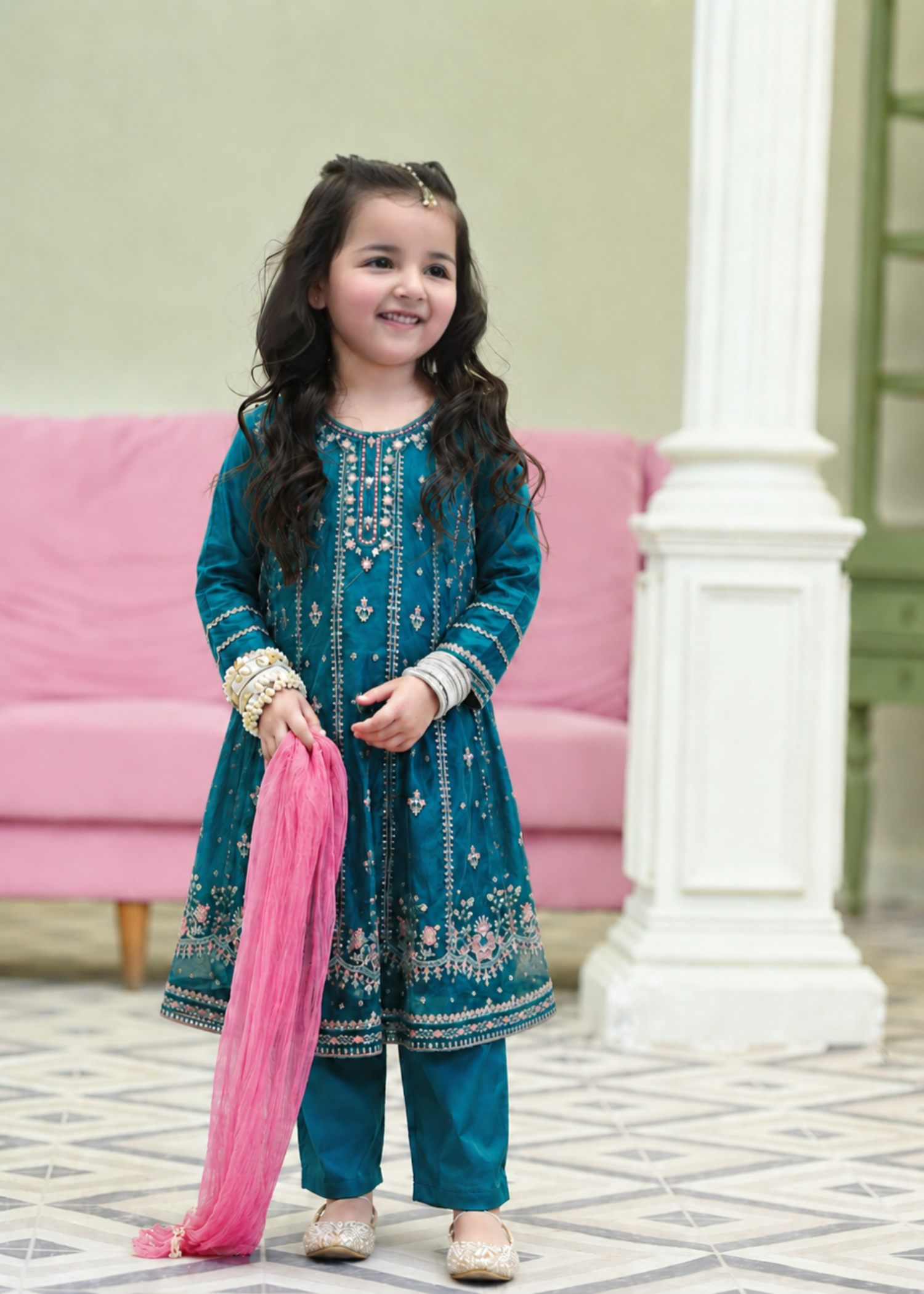net Pishwas in Teal