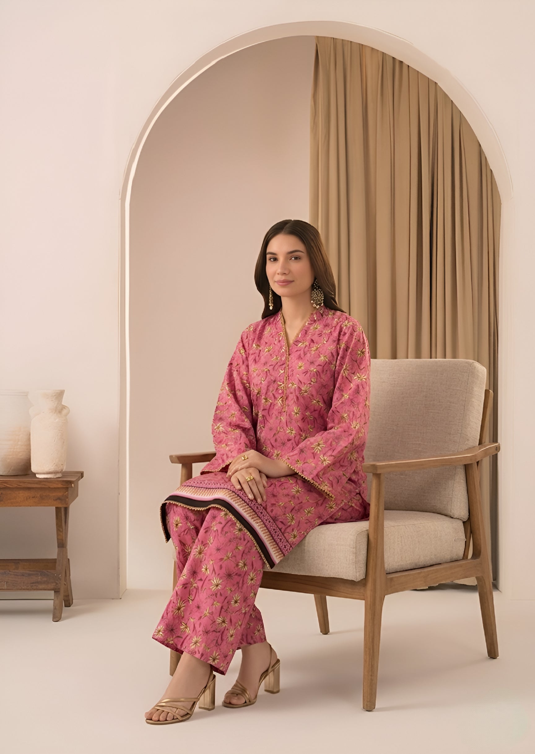 cambric Co Ord Sets in Bubblegum pink