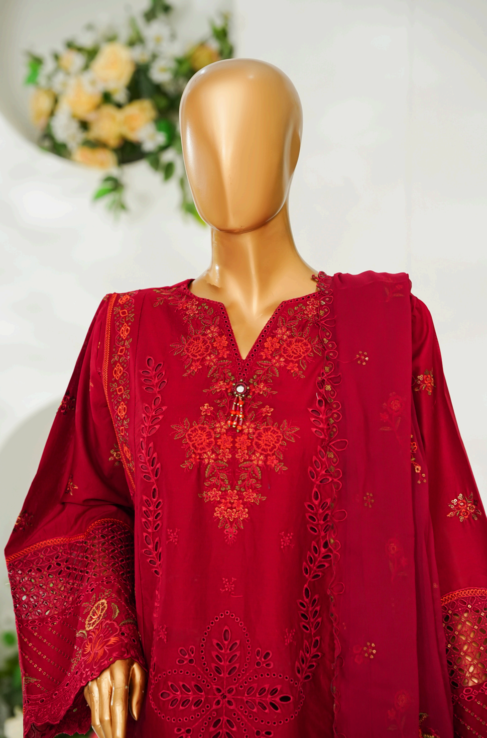 Stitched Luxury Lawn D- 2