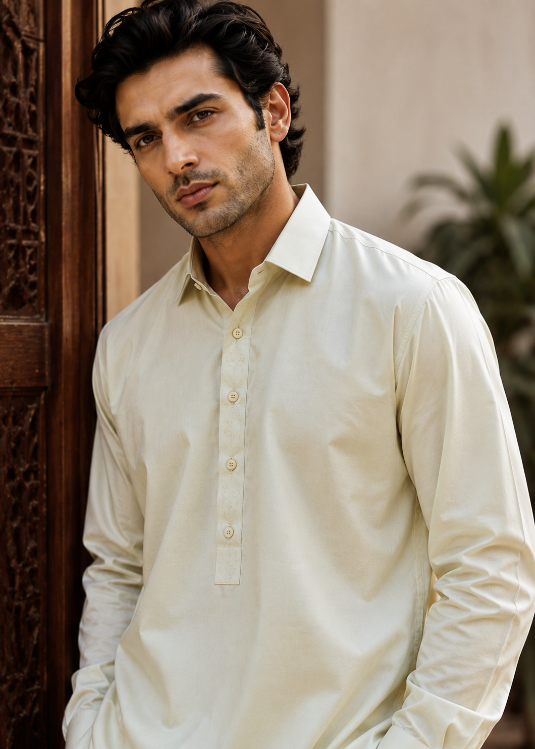 cotton Shalwar Kameez in Pistachio green