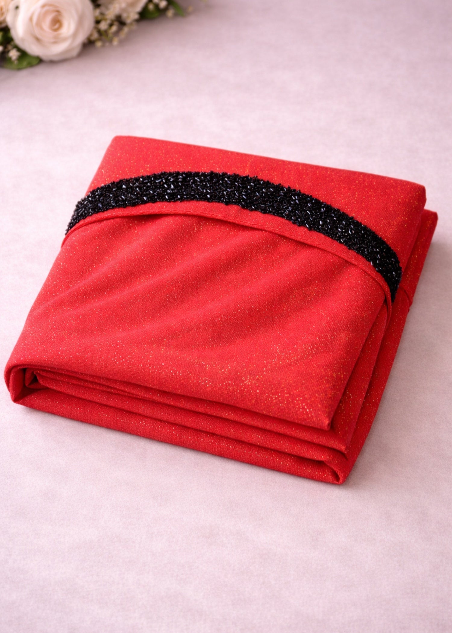 georgette chiffon Hijab in Fire red