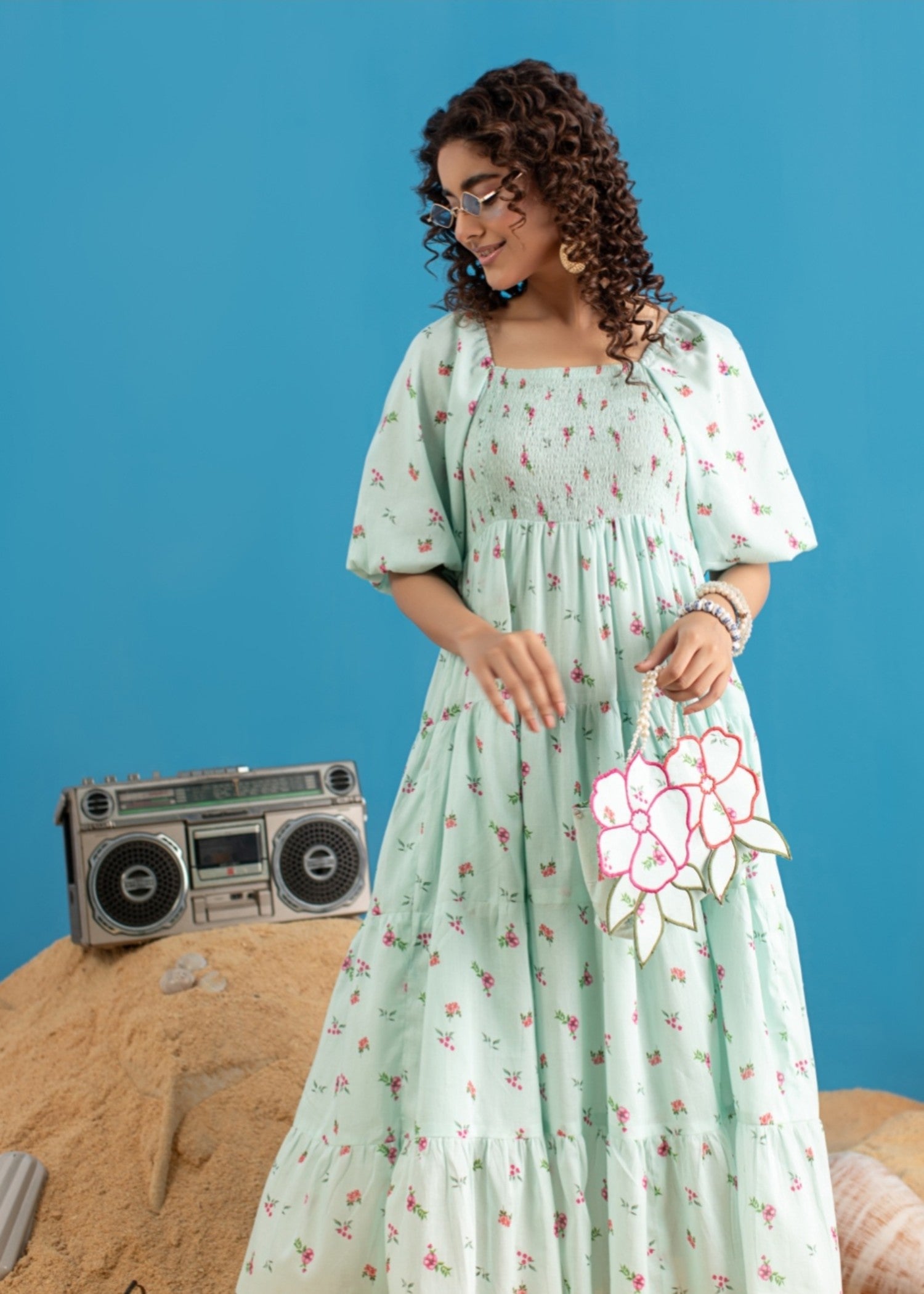 lawn Frock in Sky blue