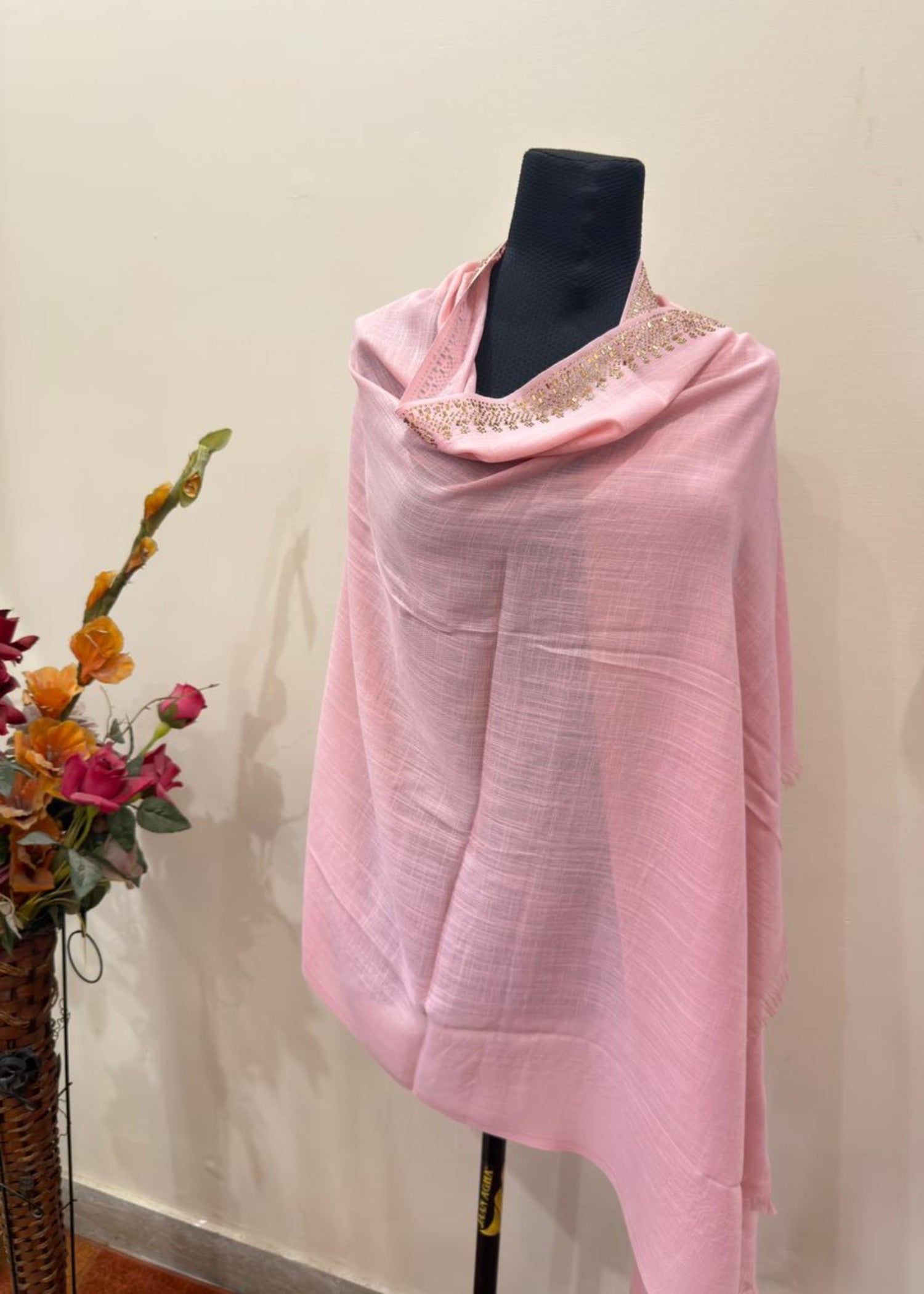 slub lawn Hijab in Cherry blossom pink