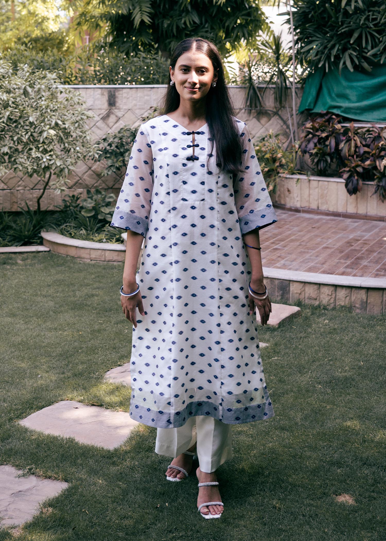 organza Kurti in White