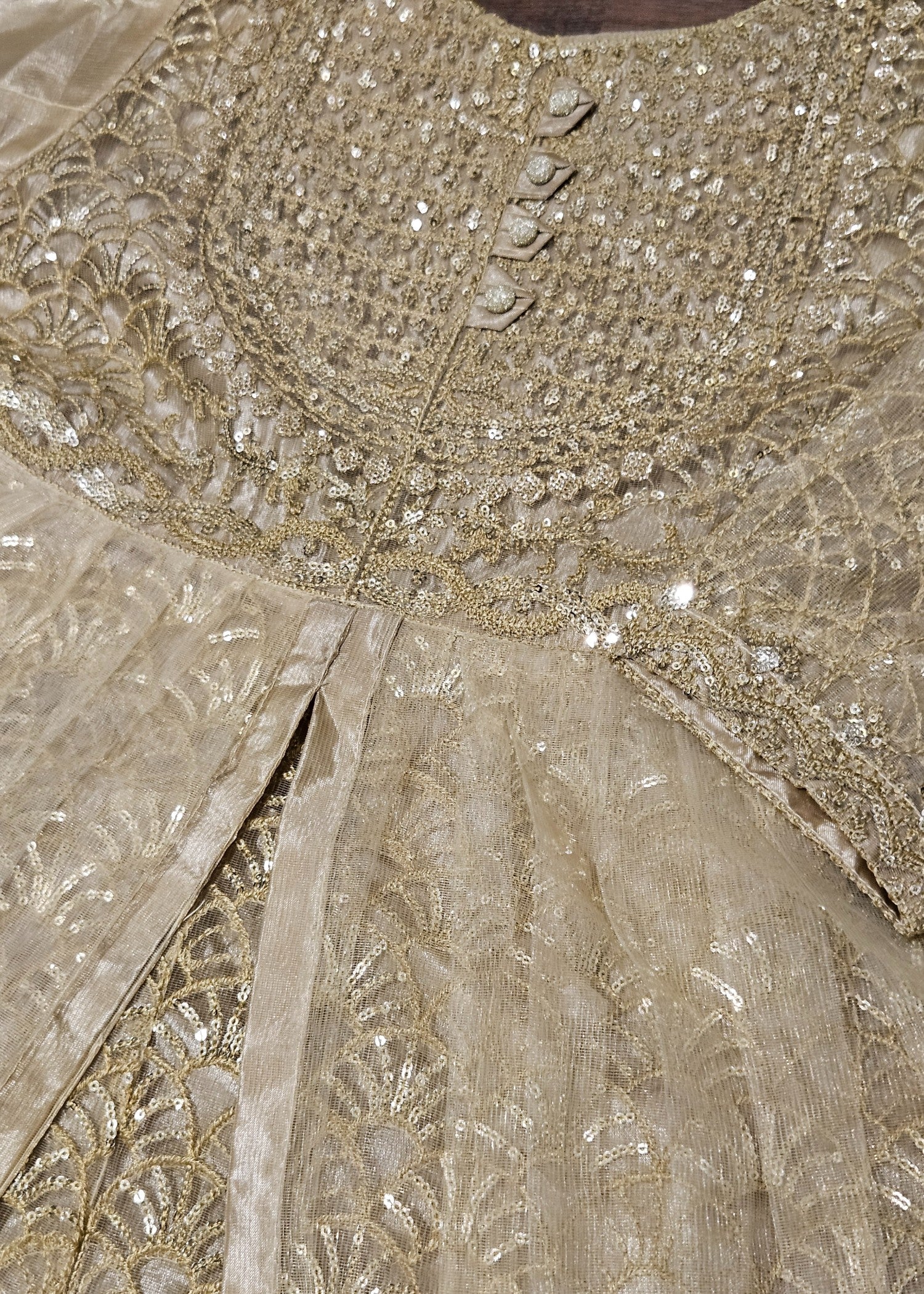 net Pishwas in Khaki brown