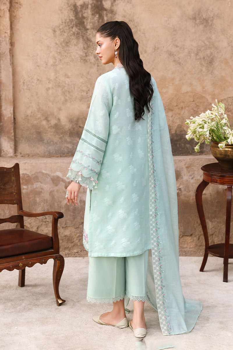 Festive – Misty Mint - Embroidered Lawn