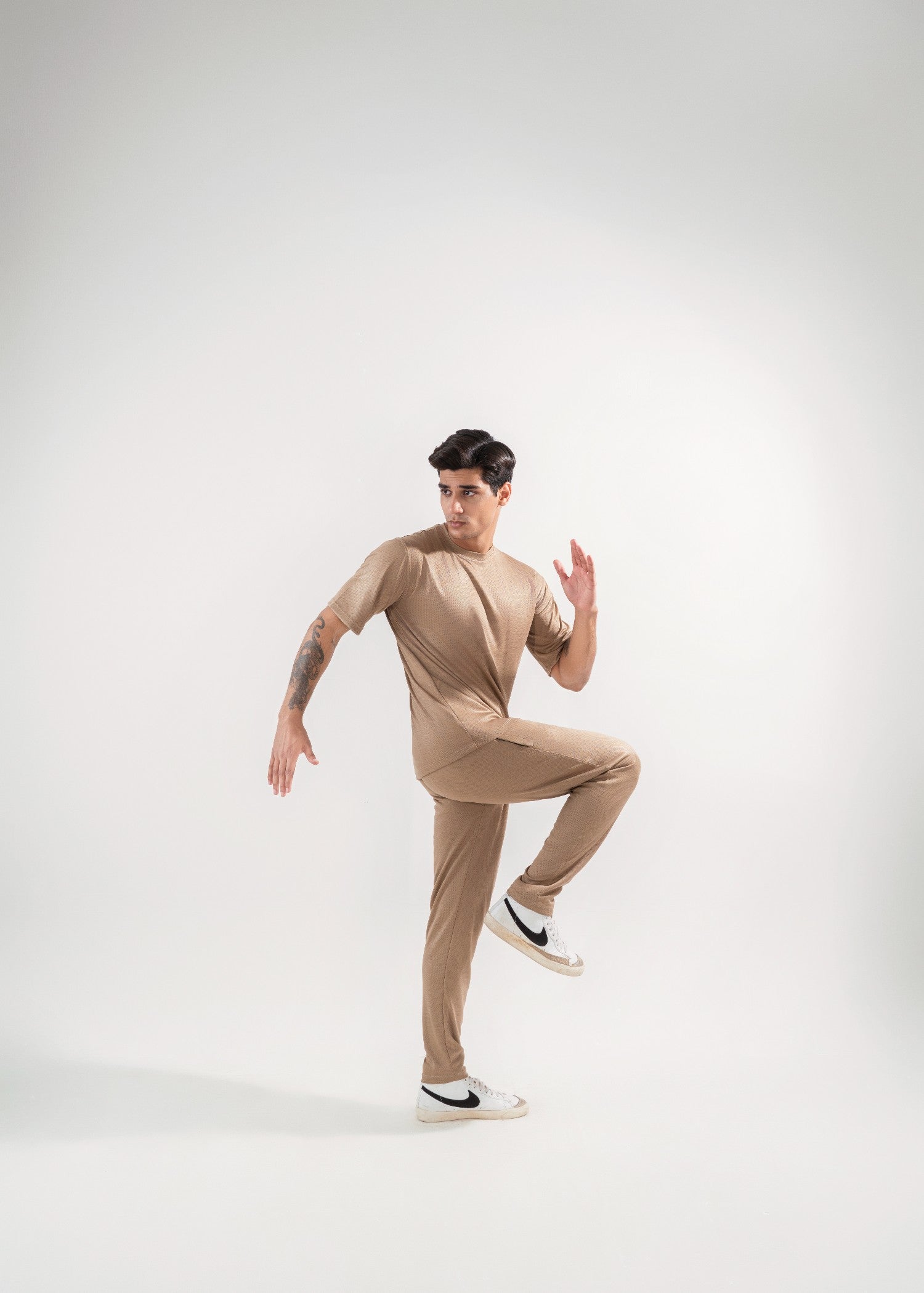 polyester Tracksuit in Tan brown