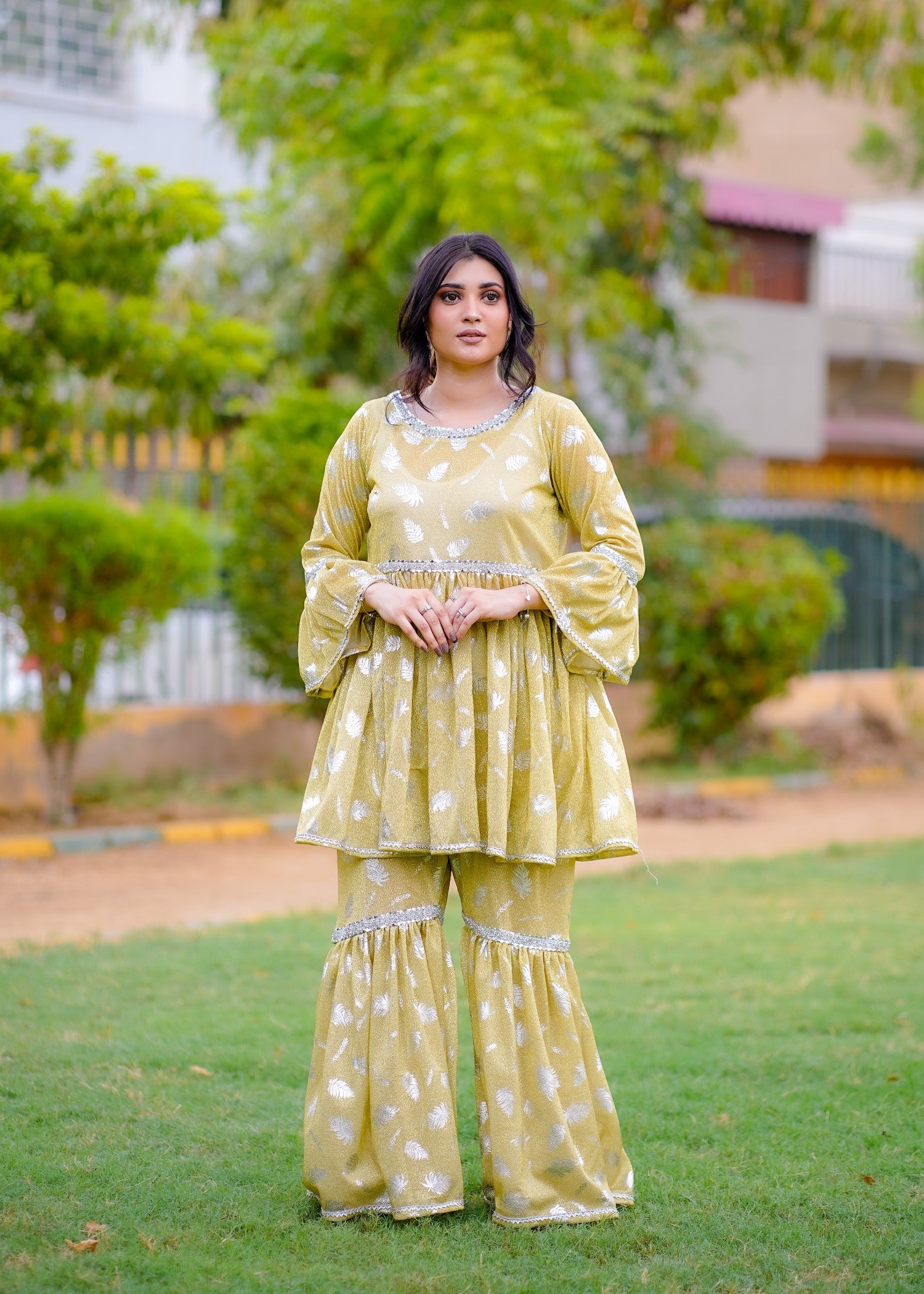 moonlight Gharara in Lemon