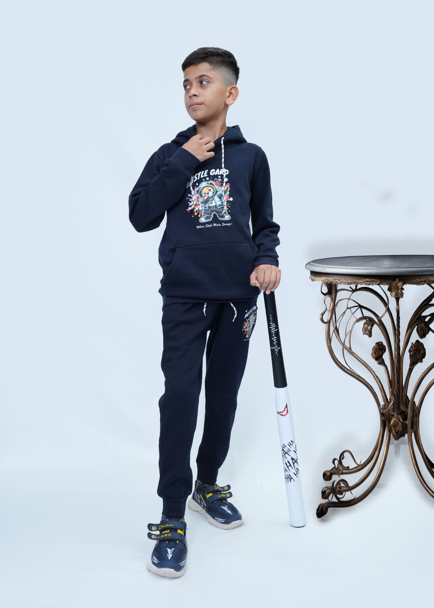 fleece Tracksuit in Dark blue