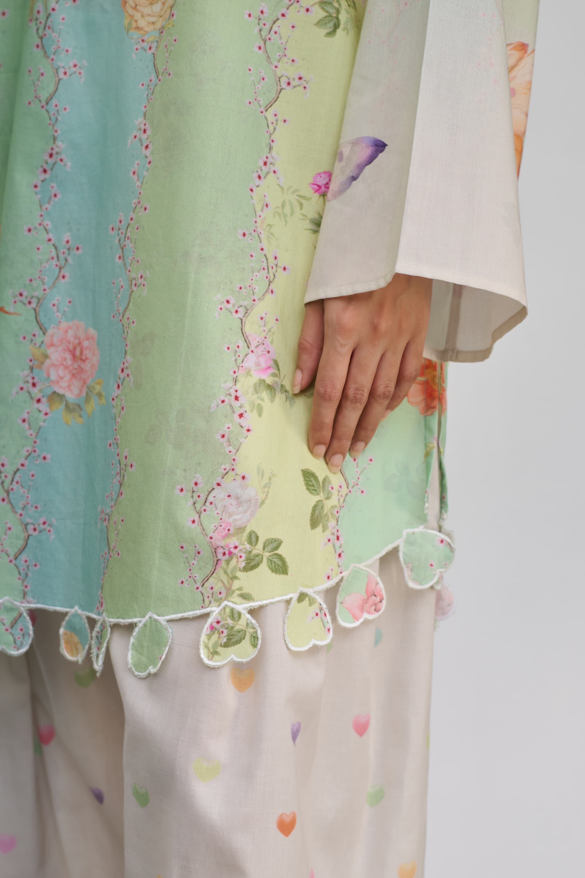 lawn Co Ord Sets in Yellow green, pistachio green