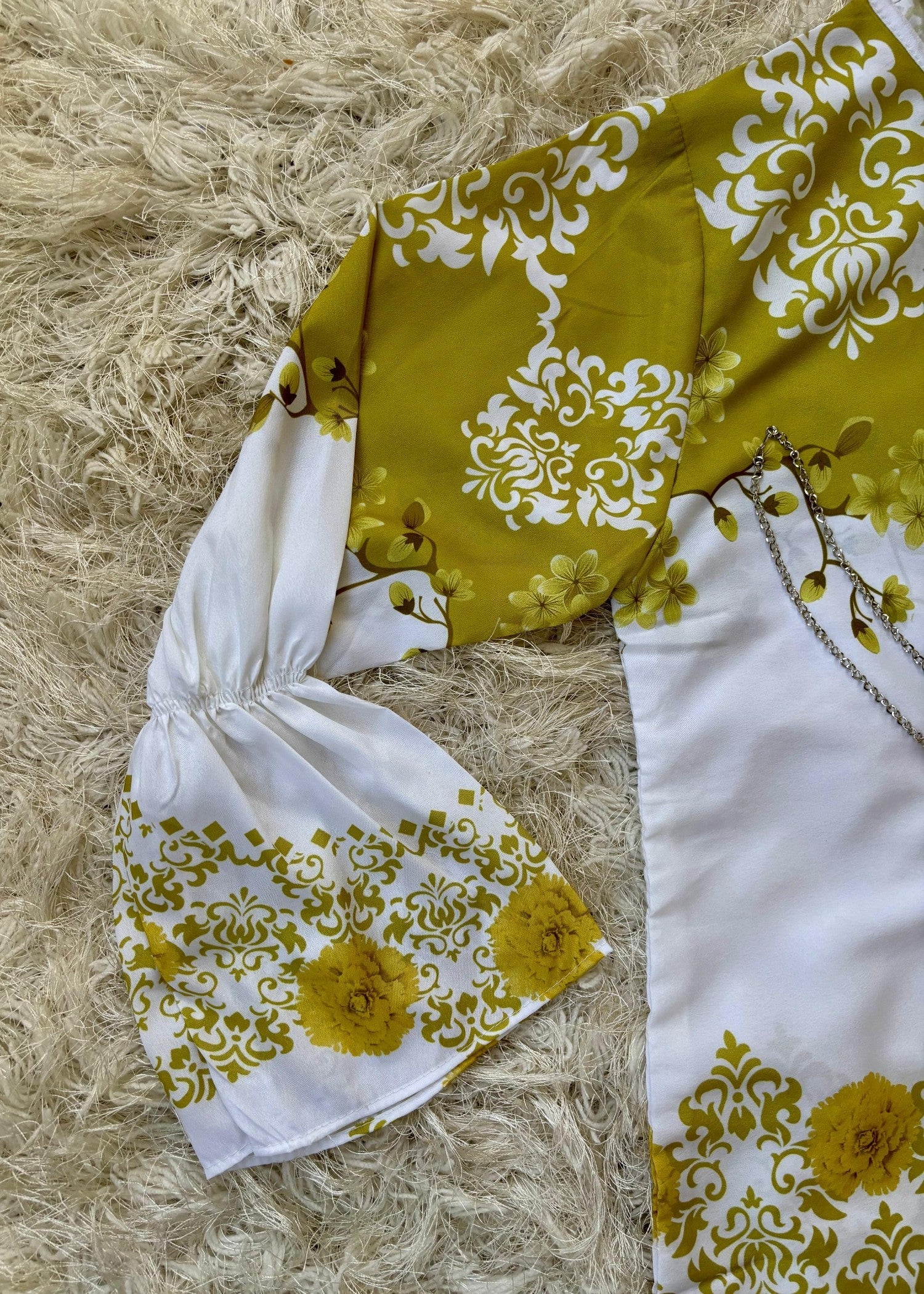 blended grip silk Co ord Sets in Olive green