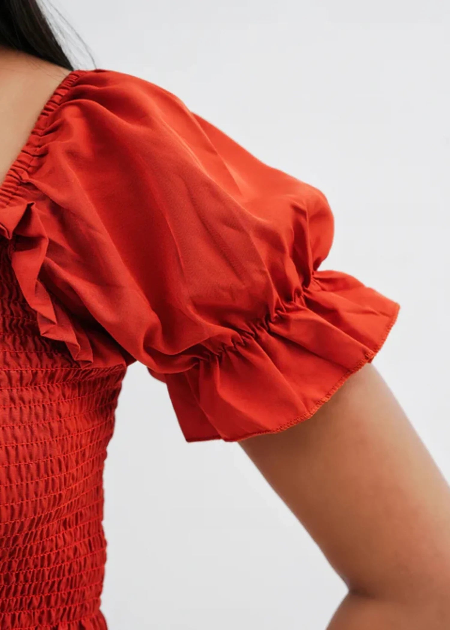 chiffon Co Ord Sets in Rust orange
