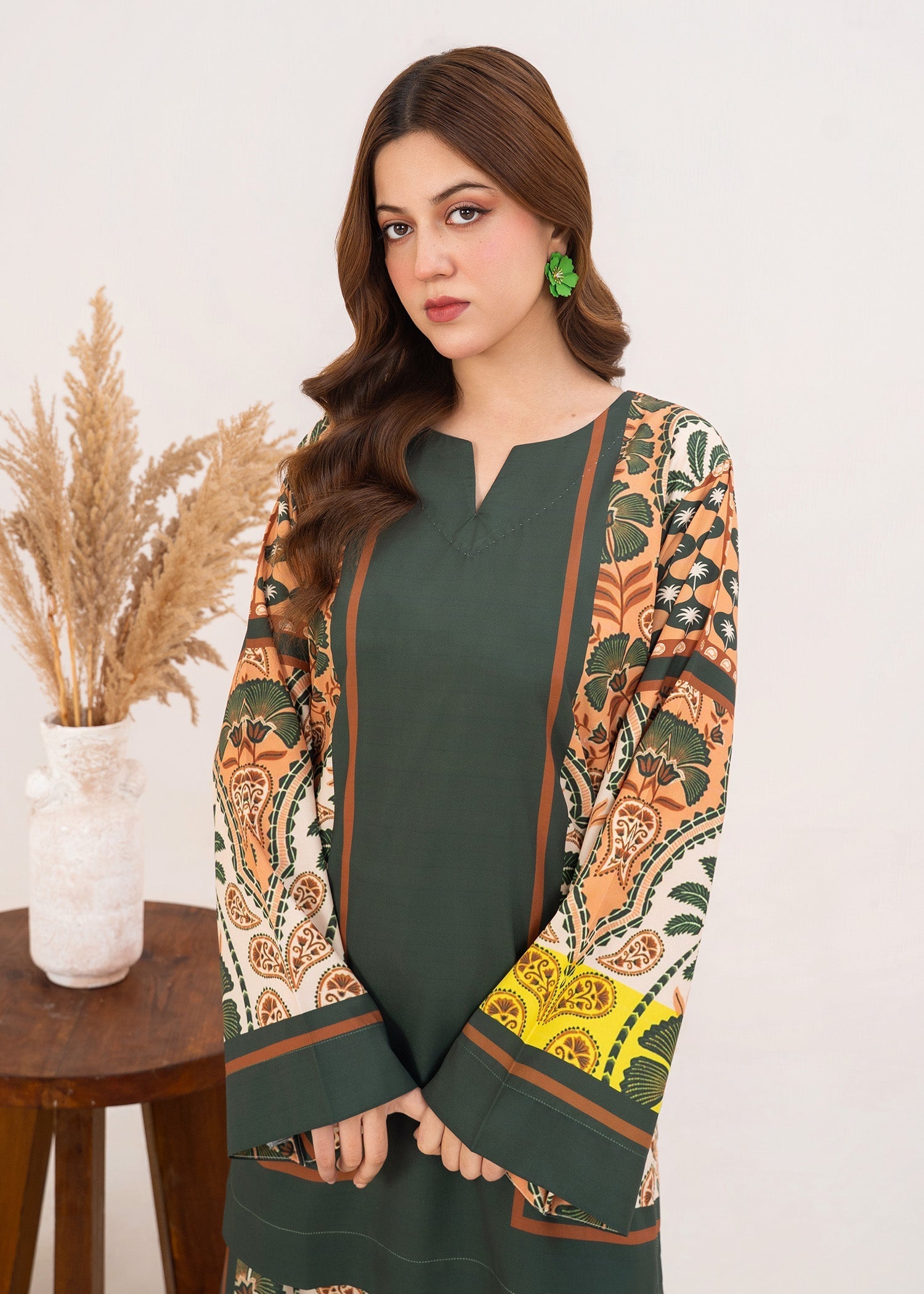 poly lawn Co Ord Sets in Dark green