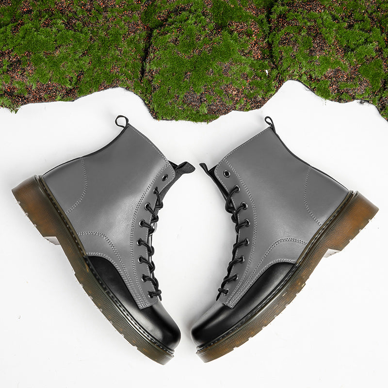 Men's Vintage Mixed Colors Casual Leather Ankle Boots