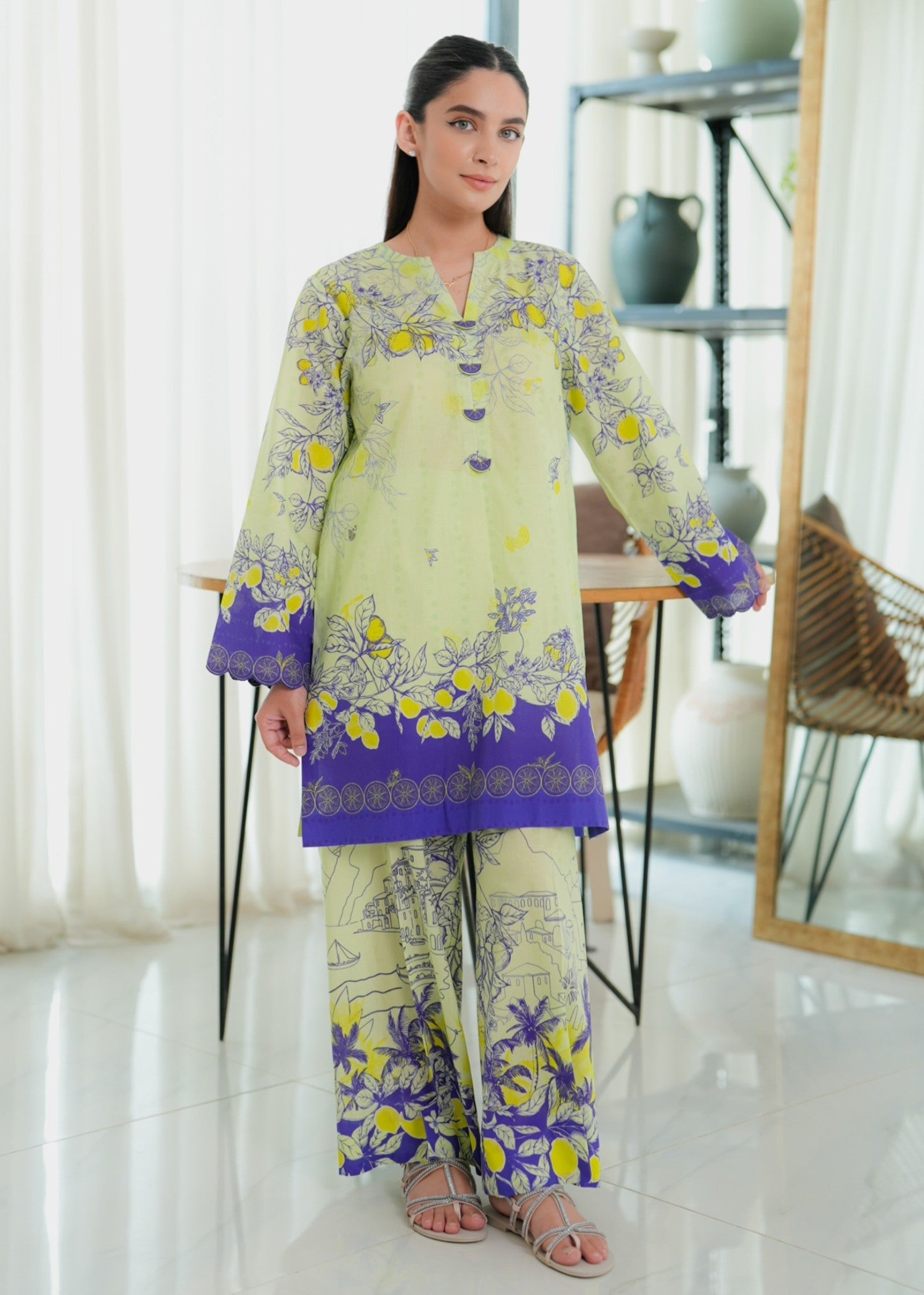 lawn Co Ord Sets in Light yellow
