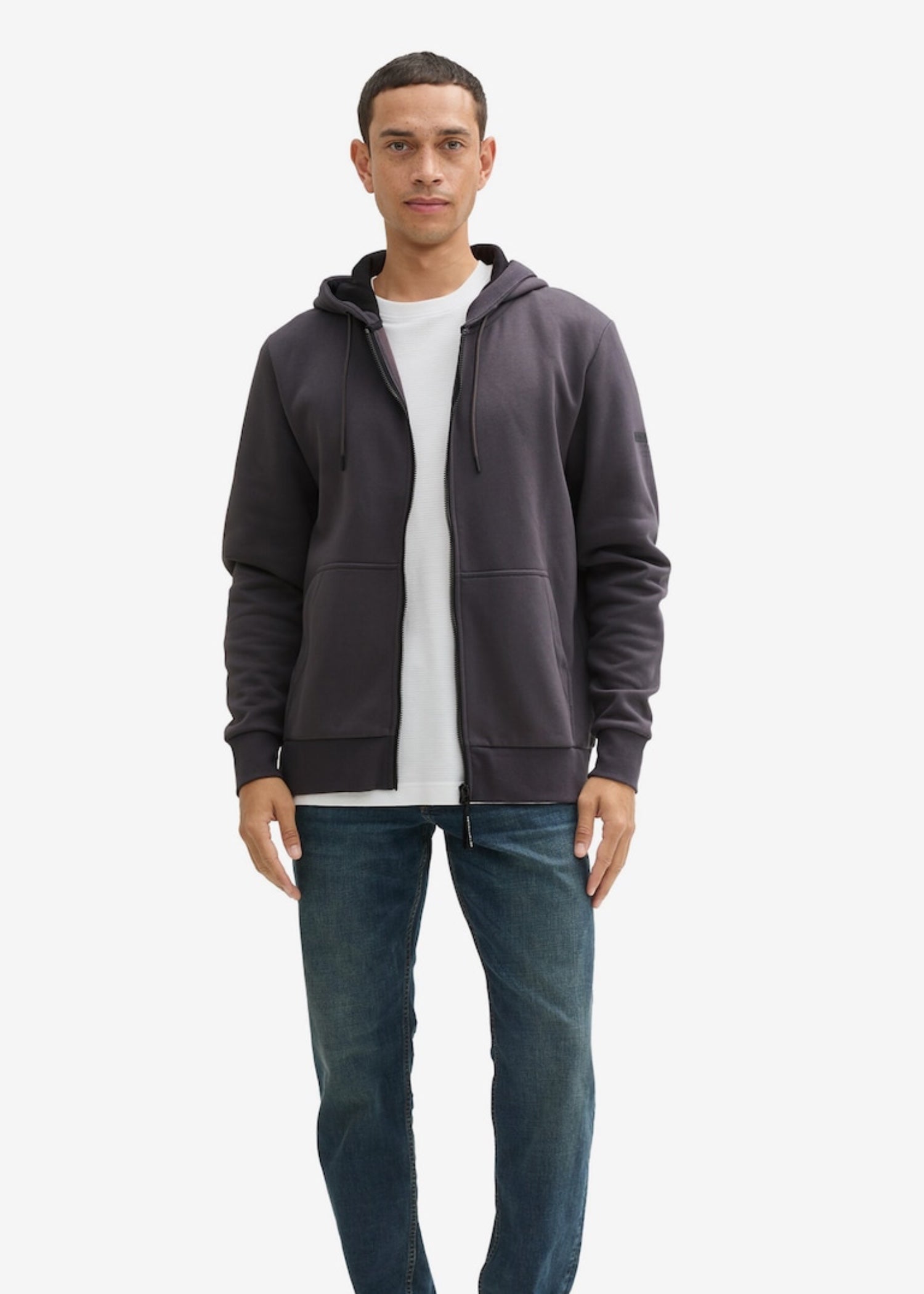 fleece Hoodie in Dim grey
