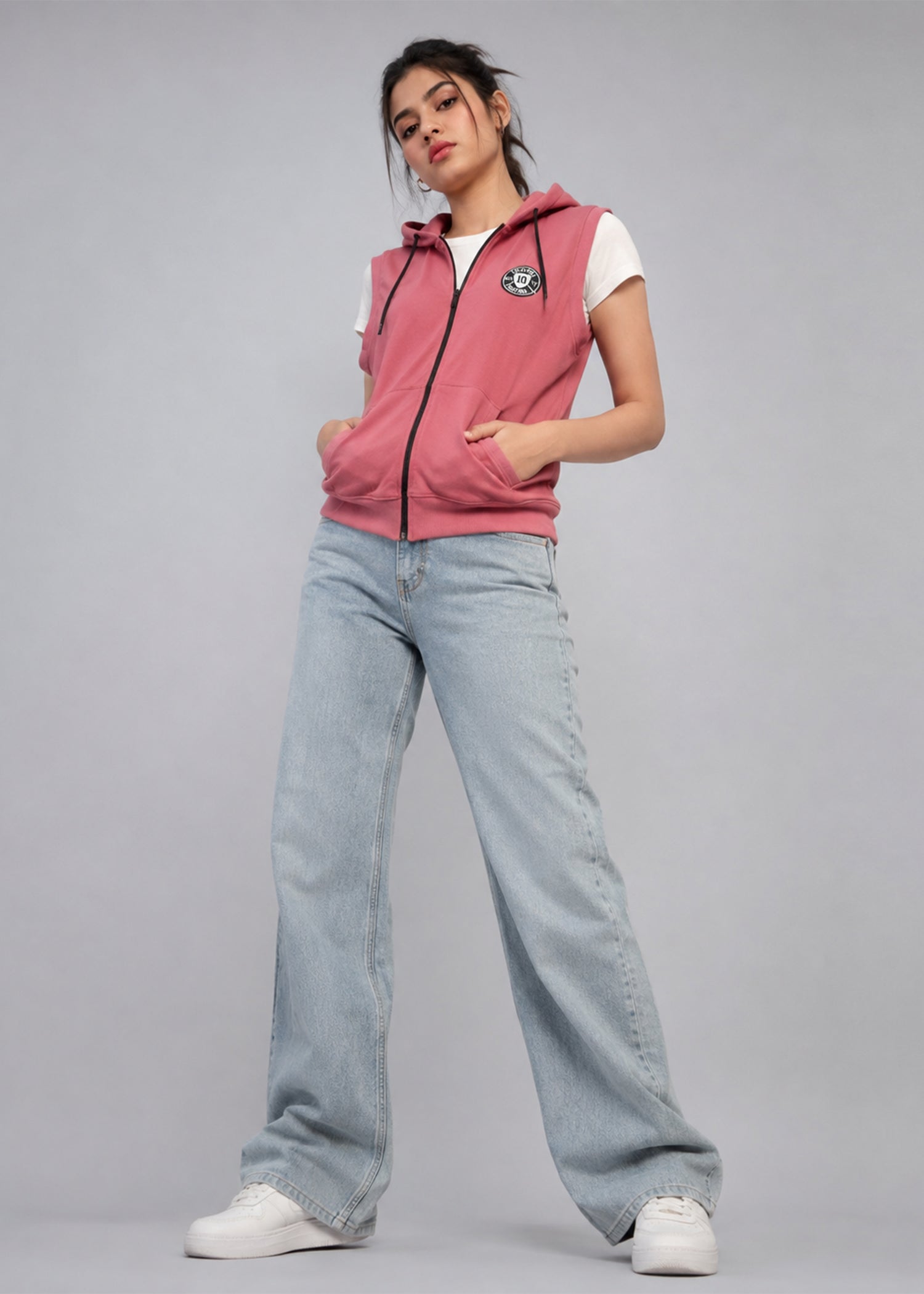 terry Hoodie in Rose pink