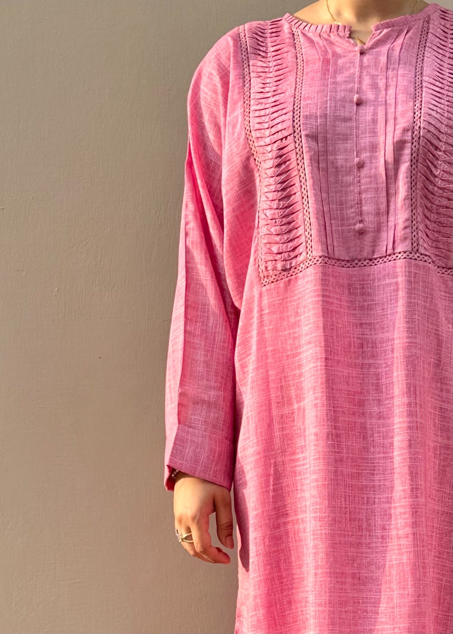 blended linen Co Ord Sets in Pink