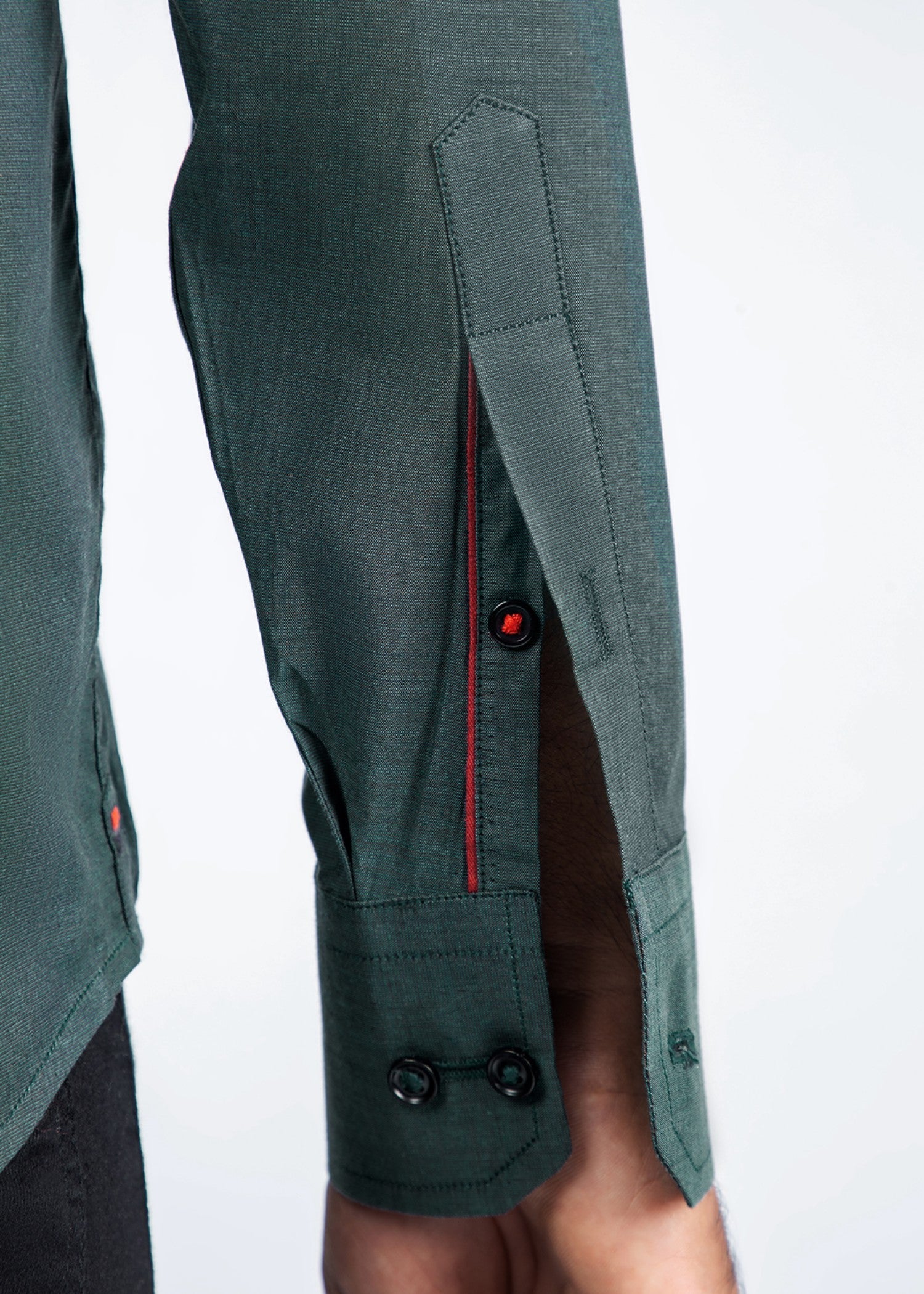 cotton Casual Shirt in Green by Kumash Textiles