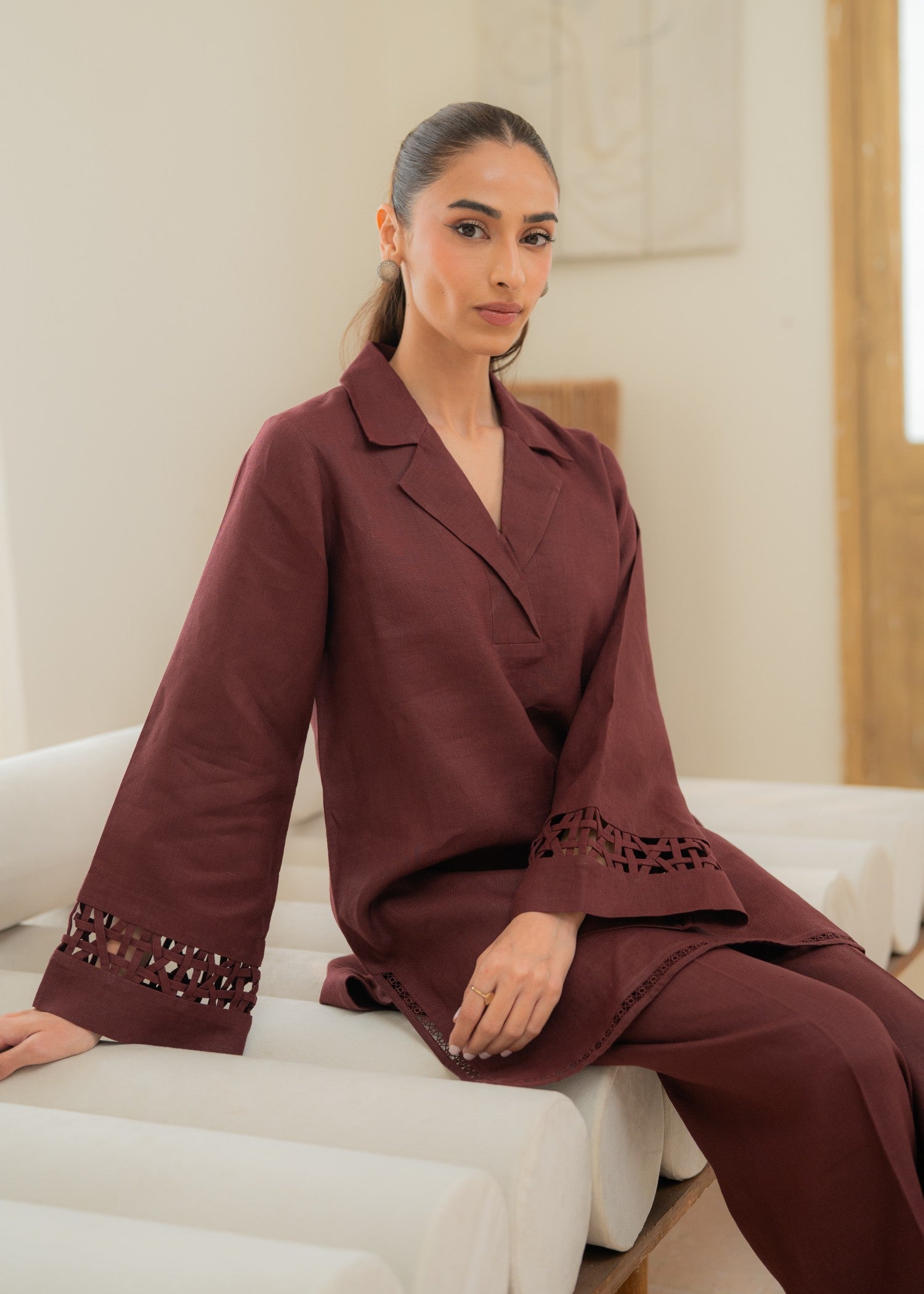 cotton Co Ord Sets in Brown