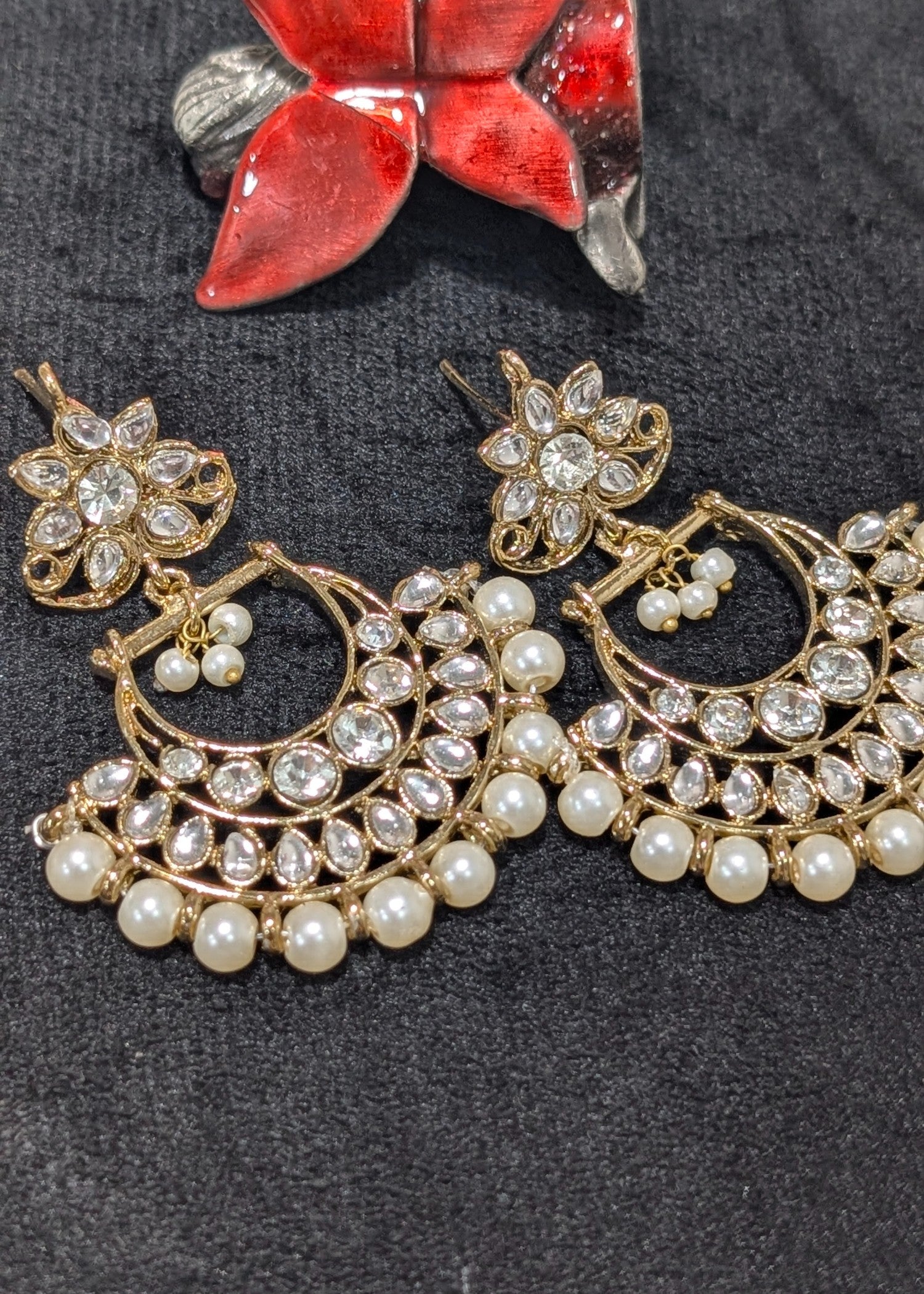 Earrings in Autumn gold Color by - Trendy Women Earrings VXD3764