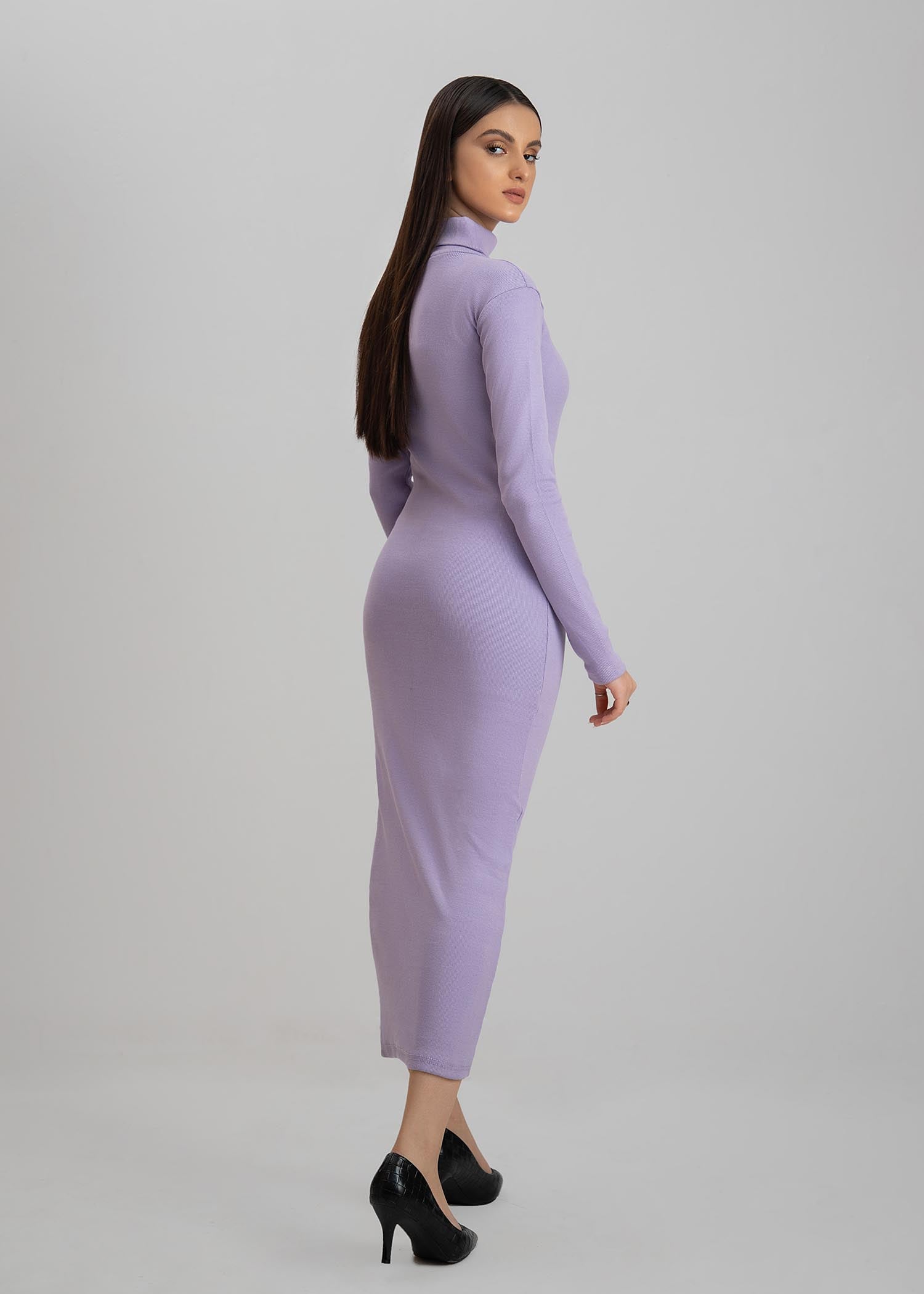 jersey knit Dress in Bright lavender