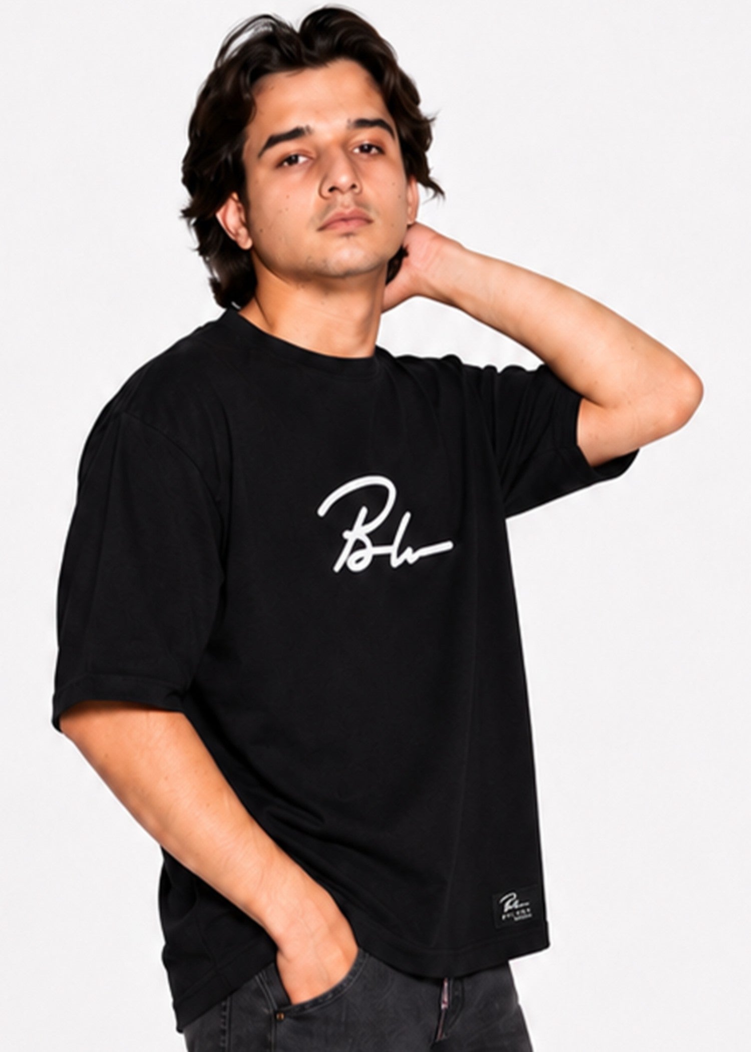 pure cotton T Shirt in Black